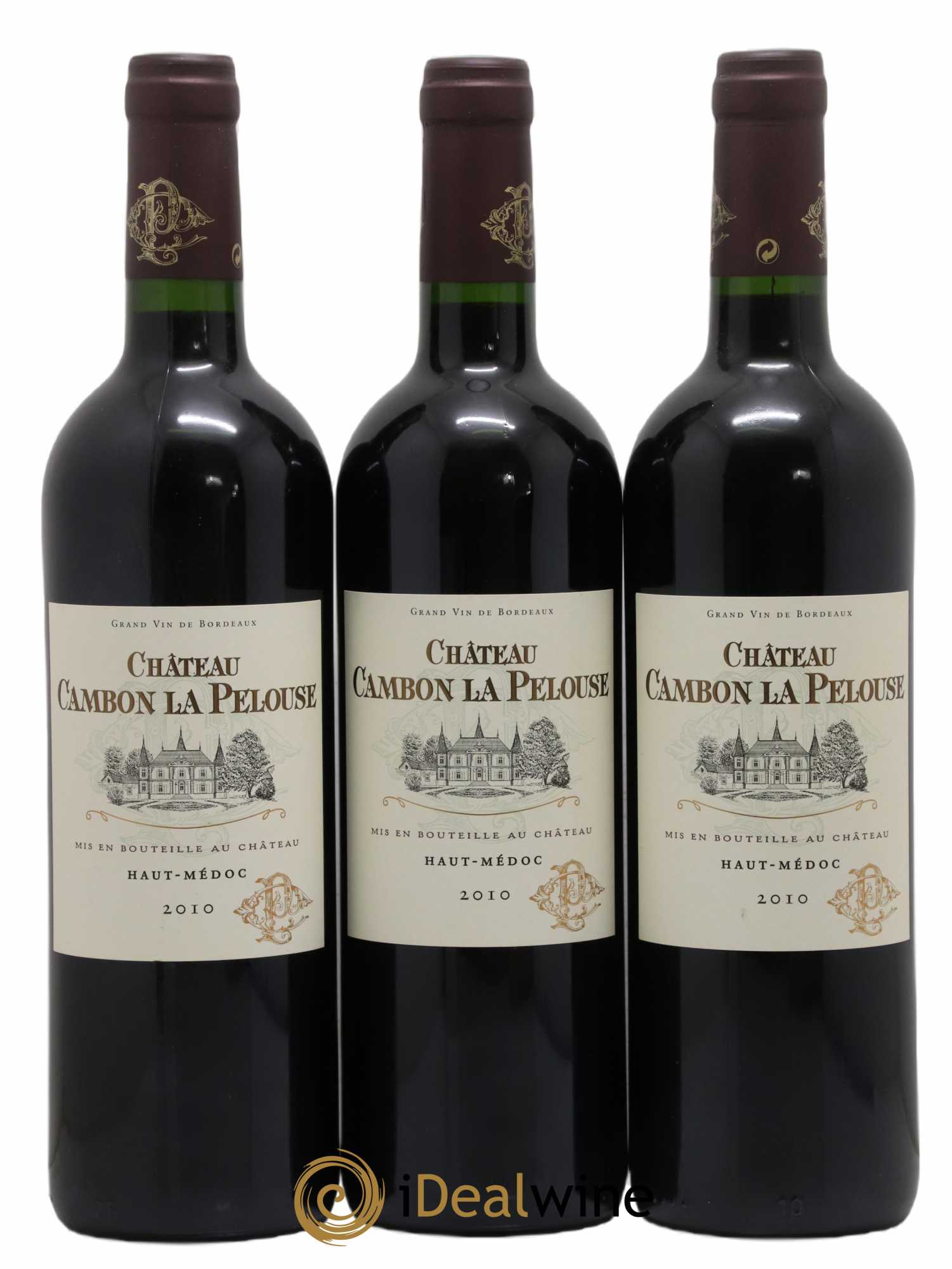 Château Cambon la Pelouse Cru Bourgeois 2010 - Lot de 3 bouteilles - 0