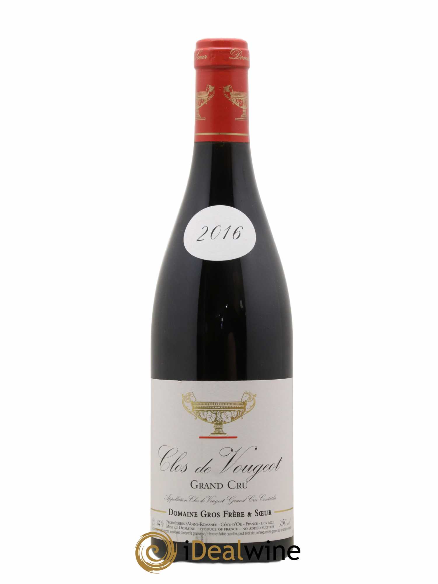 Clos de Vougeot Grand Cru Gros Frère & Soeur 2016 - Lot de 1 bouteille - 0