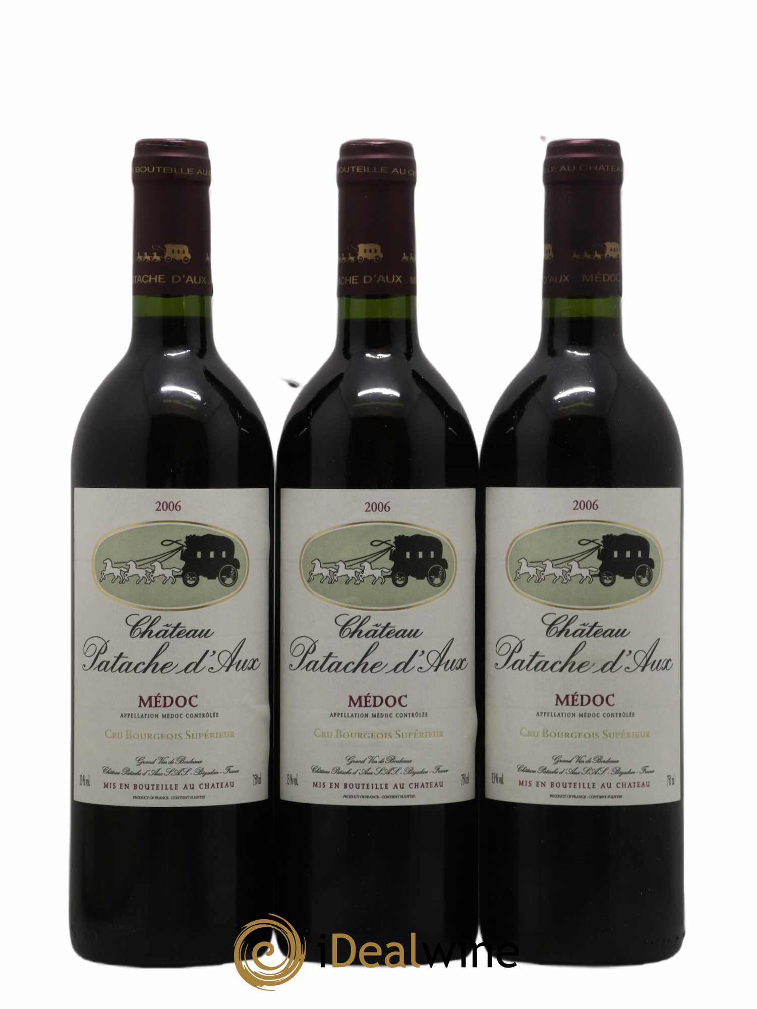 Château Patache d'Aux Cru Bourgeois 2006 - Lotto di 3 bottiglie - 0