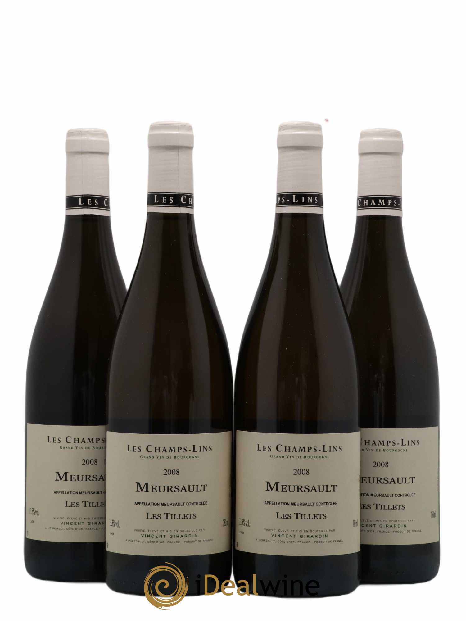 Meursault Les Tillets Vincent Girardin 2008 - Lot de 4 bouteilles - 0