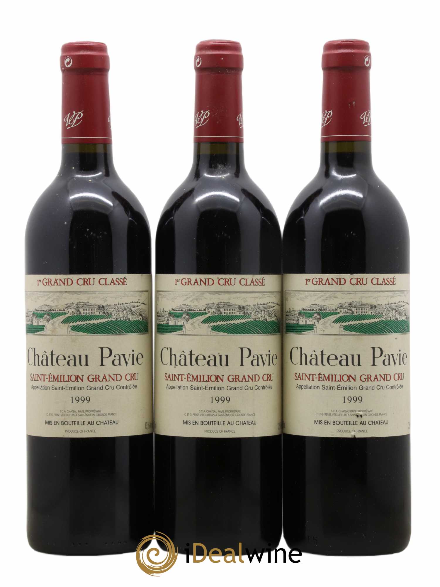 Château Pavie 1er Grand Cru Classé A 1999 - Lot de 3 bouteilles - 0