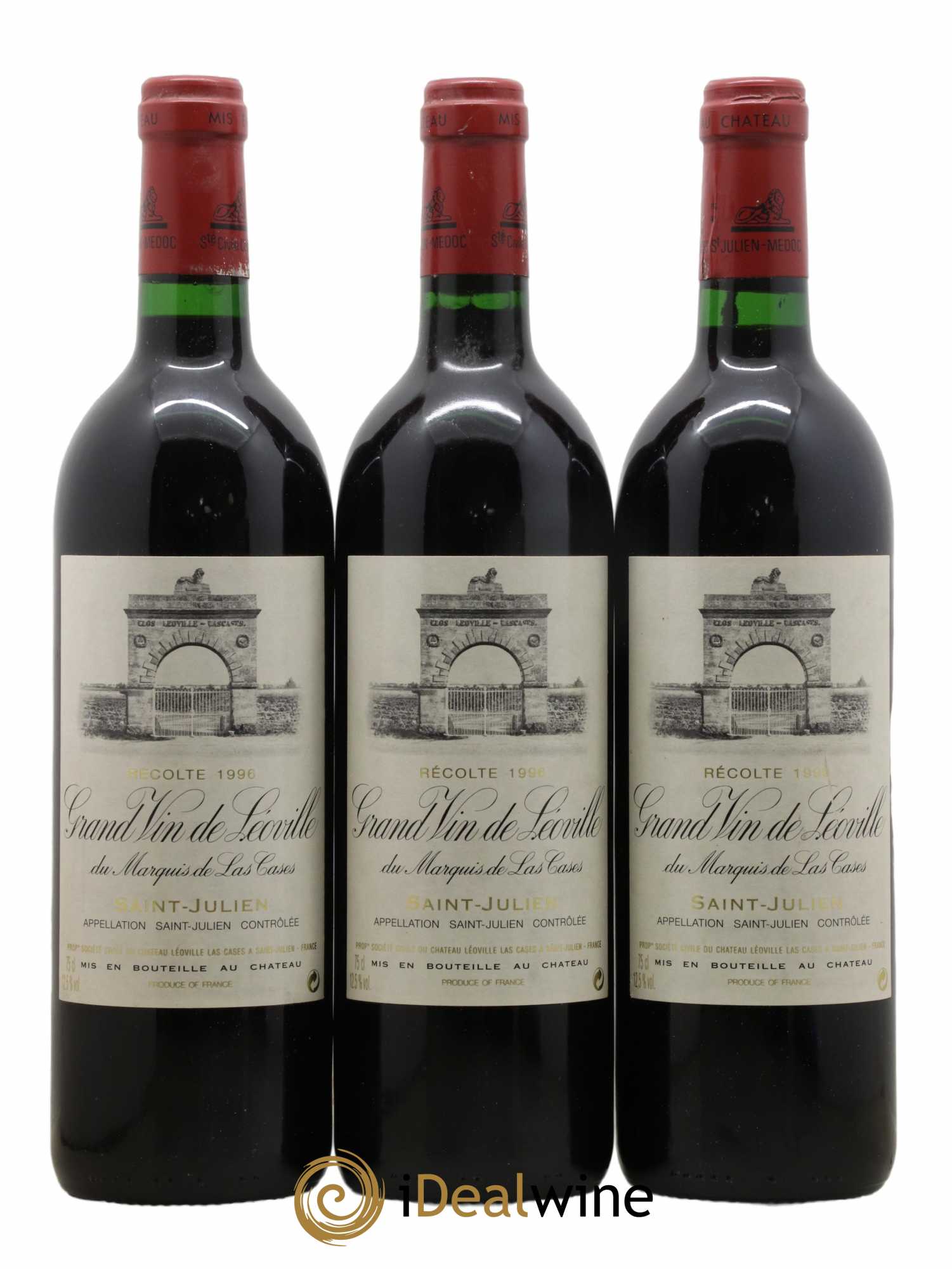 Château Léoville Las Cases 2ème Grand Cru Classé 1996 - Lot de 3 bouteilles - 0