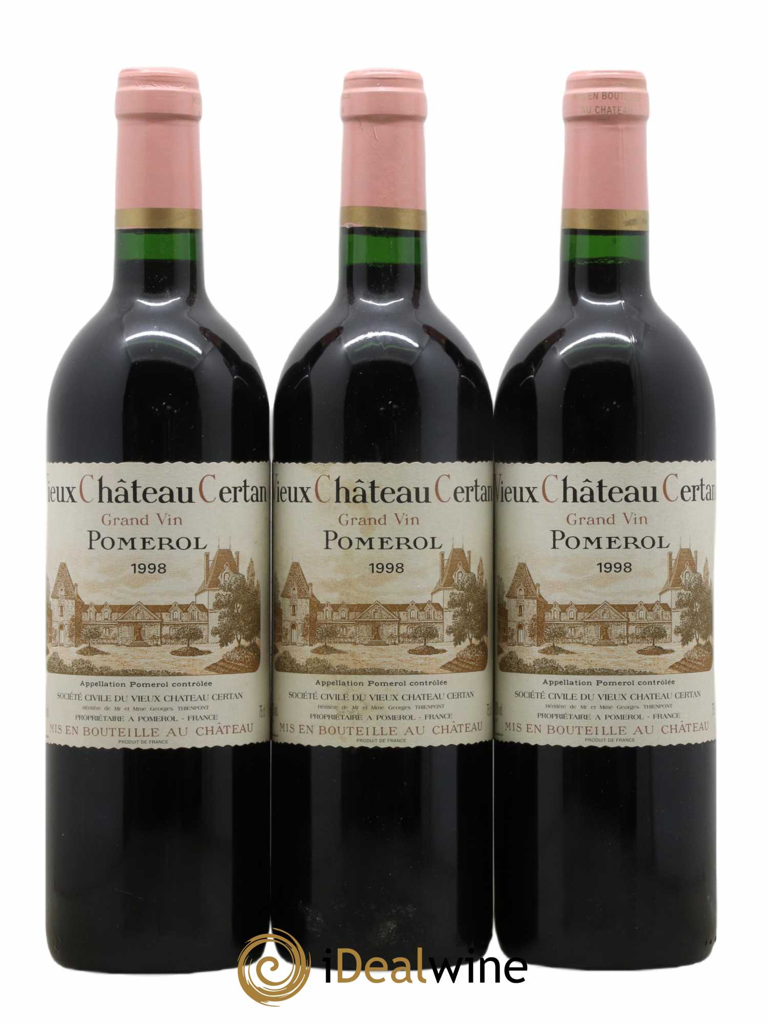 Vieux Château Certan 1998 - Lot de 3 bouteilles - 0