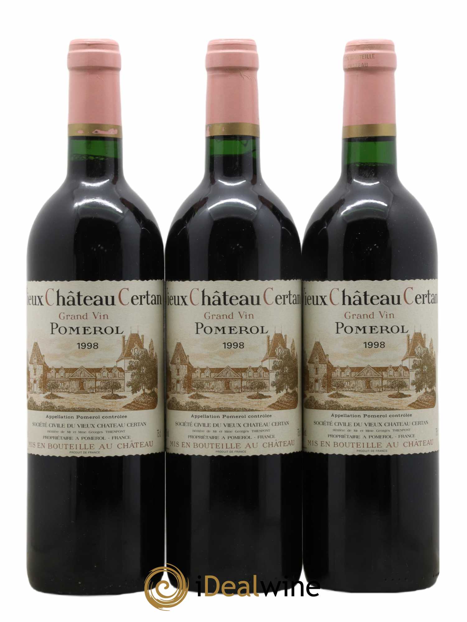 Vieux Château Certan 1998 - Lot de 3 bouteilles - 0
