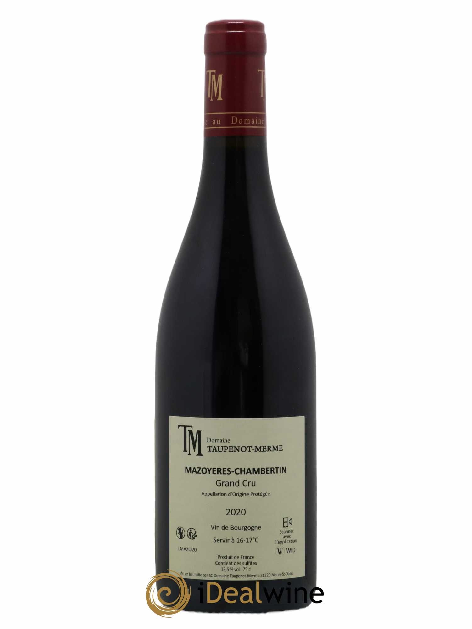 Mazoyères-Chambertin Grand Cru Taupenot-Merme 2020 - Lot de 1 bouteille - 1