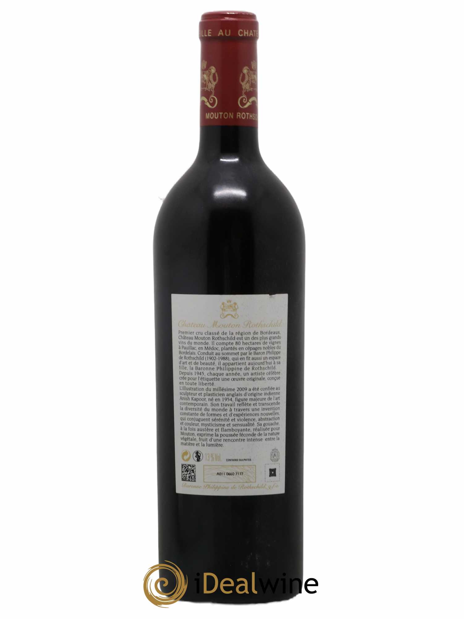 Château Mouton Rothschild 1er Grand Cru Classé 2009 - Lot de 1 bouteille - 1