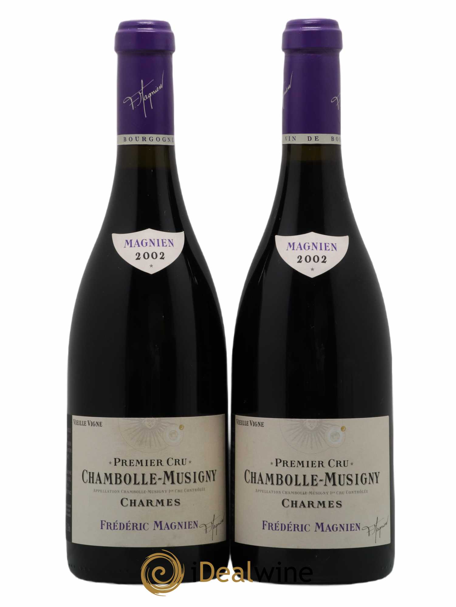 Chambolle-Musigny 1er Cru Les Charmes Vieilles vignes Frédéric Magnien 2002 - Lot of 2 bottles - 0