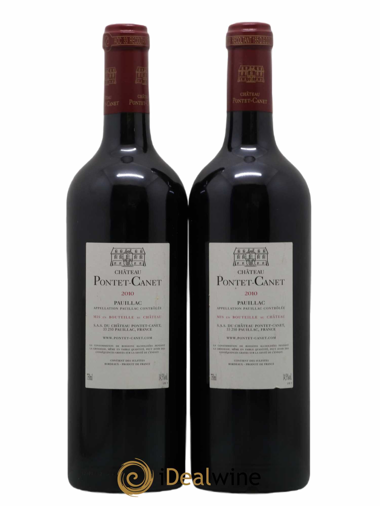 Château Pontet Canet 5ème Grand Cru Classé 2010 - Lot of 2 bottles - 1