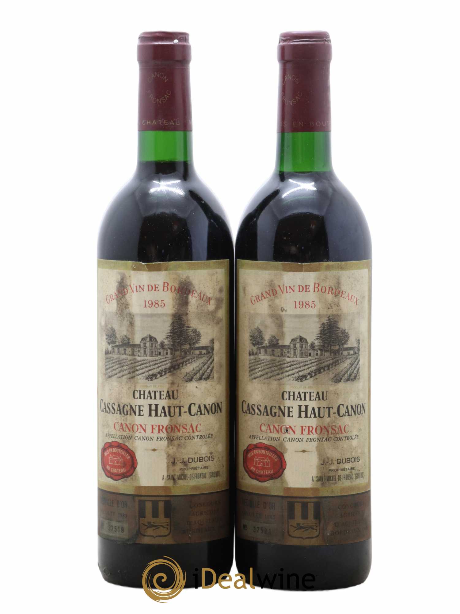 Canon-Fronsac Château Cassagne Haut Canon 1985 - Lot de 2 bouteilles - 0