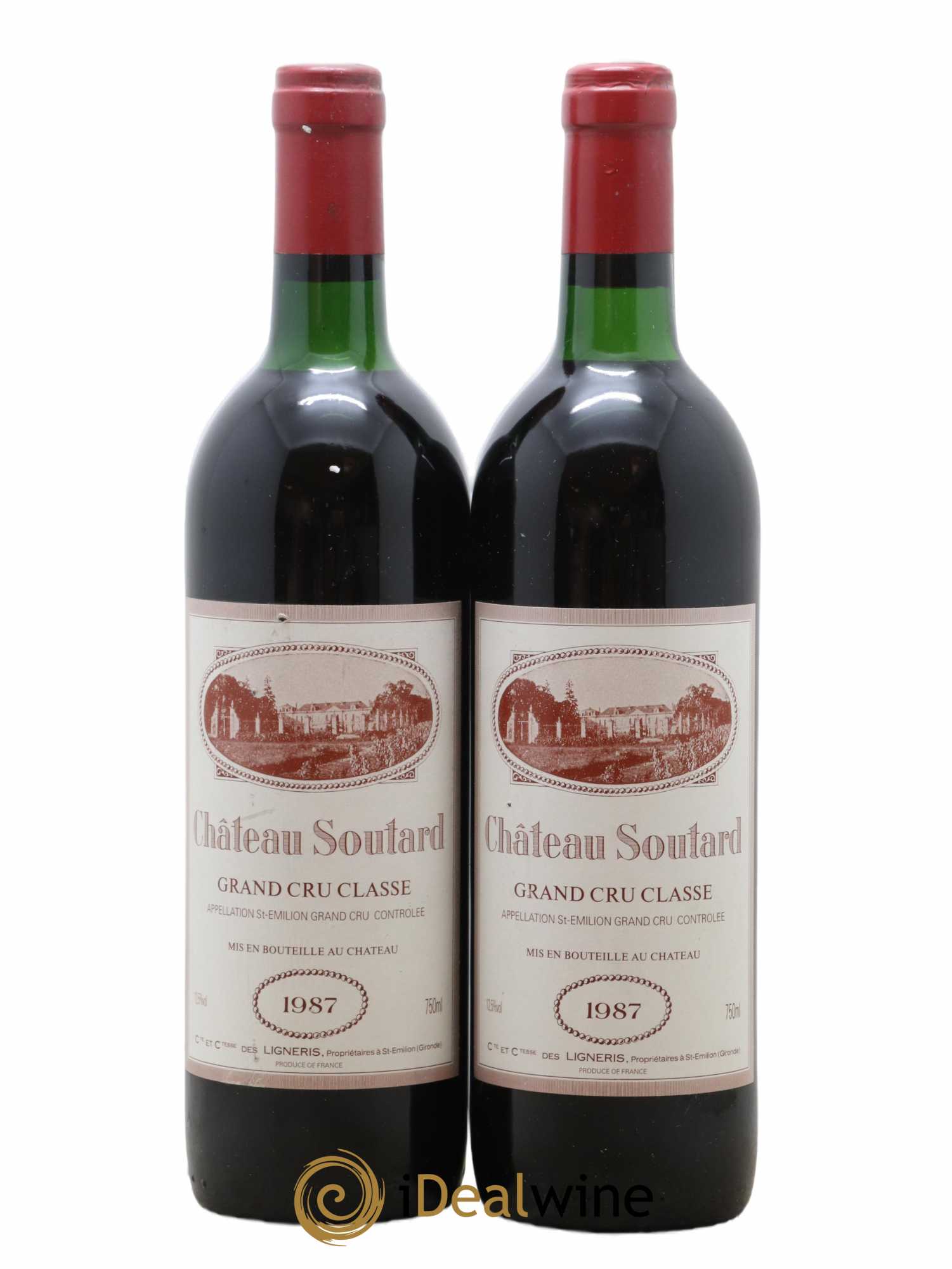 Château Soutard Grand Cru Classé 1987 - Lot de 2 bouteilles - 0