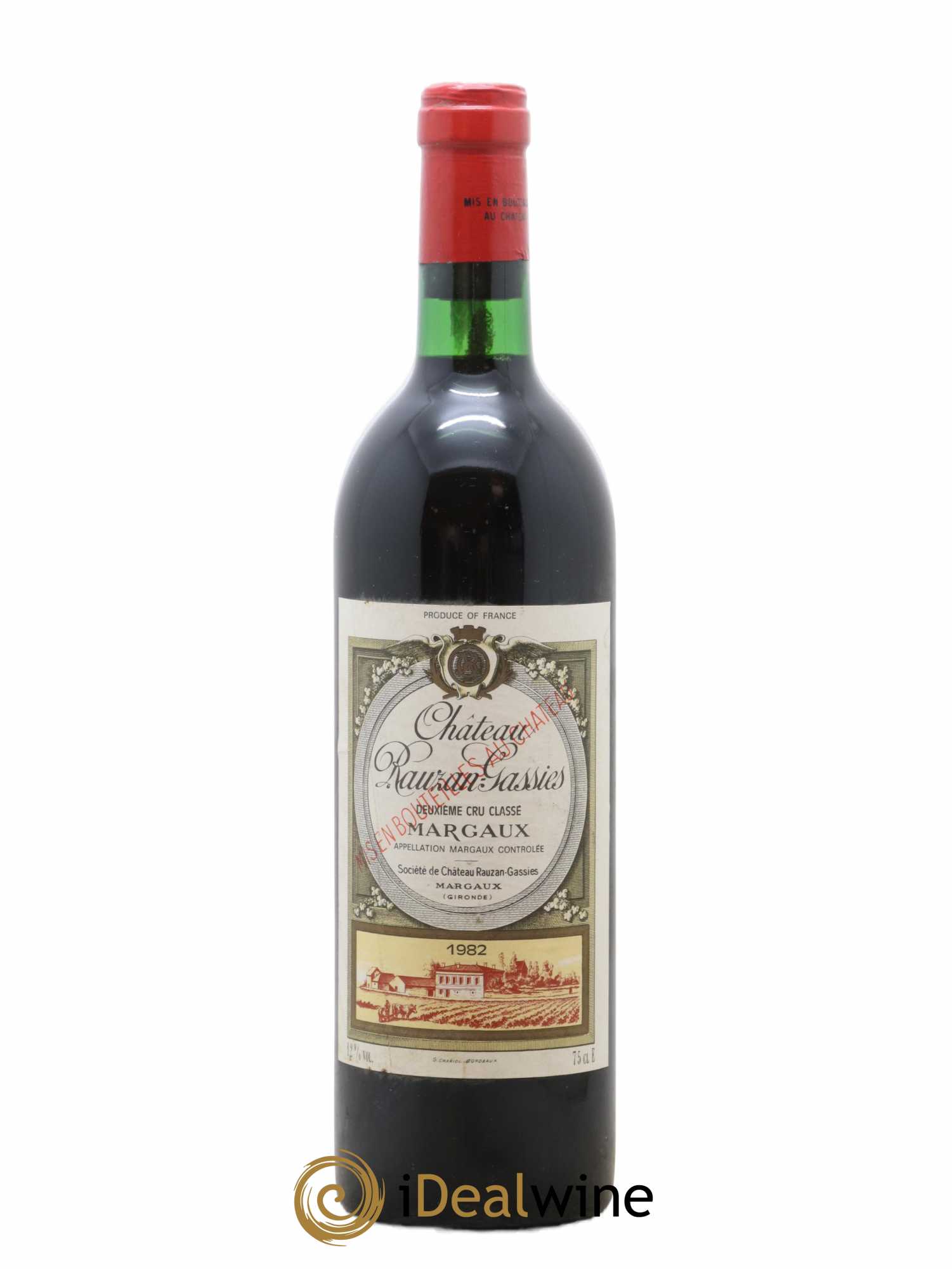 Château Rauzan-Gassies 2ème Grand Cru Classé 1982 - Lot de 1 bouteille - 0