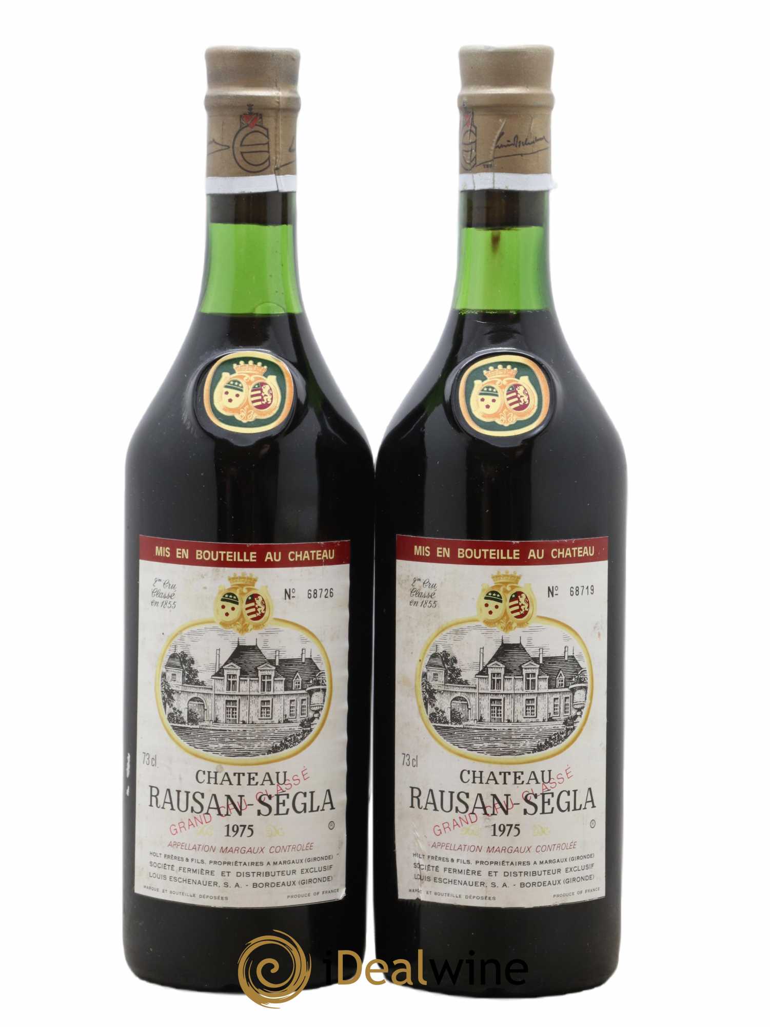 Château Rauzan Ségla Grand Cru Classé 1975 - Lot de 2 bouteilles - 0