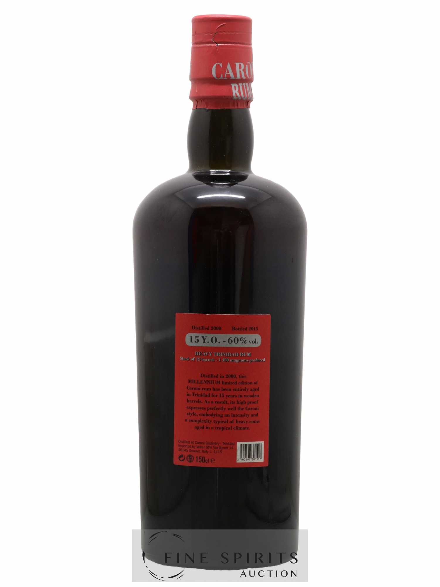 Caroni 15 years 2000 Velier Millennium One of 1420 - bottled 2015 - Lot de 1 magnum - 2