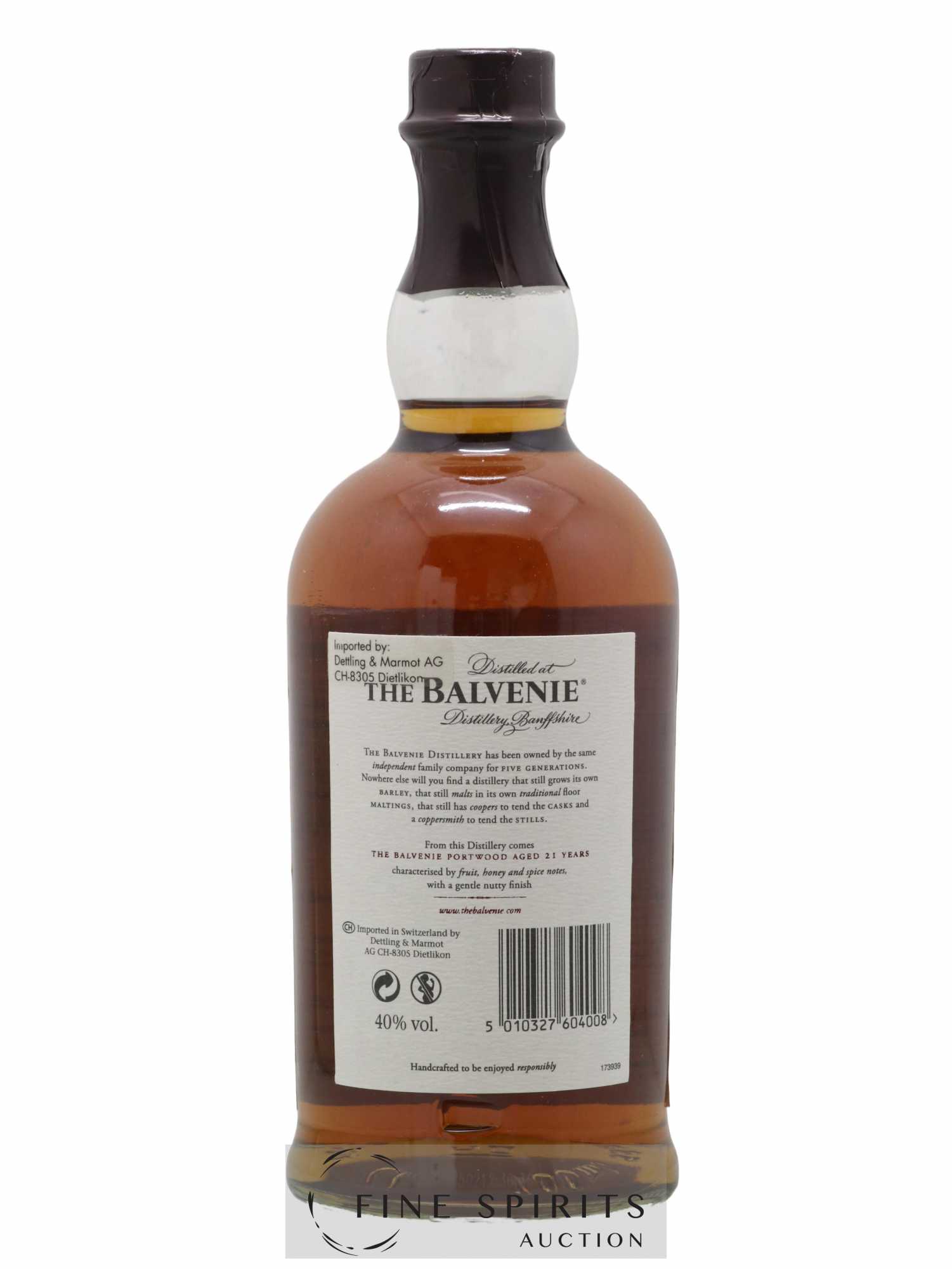 Balvenie (The) 21 years Of. PortWood - Lot of 1 bottle - 2