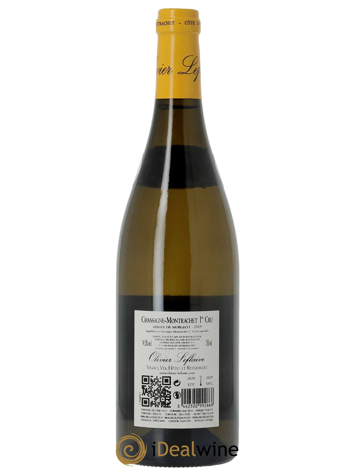 Chassagne-Montrachet 1er Cru Abbaye de Morgeot Olivier Leflaive 2019 - Lot de 1 bouteille - 1