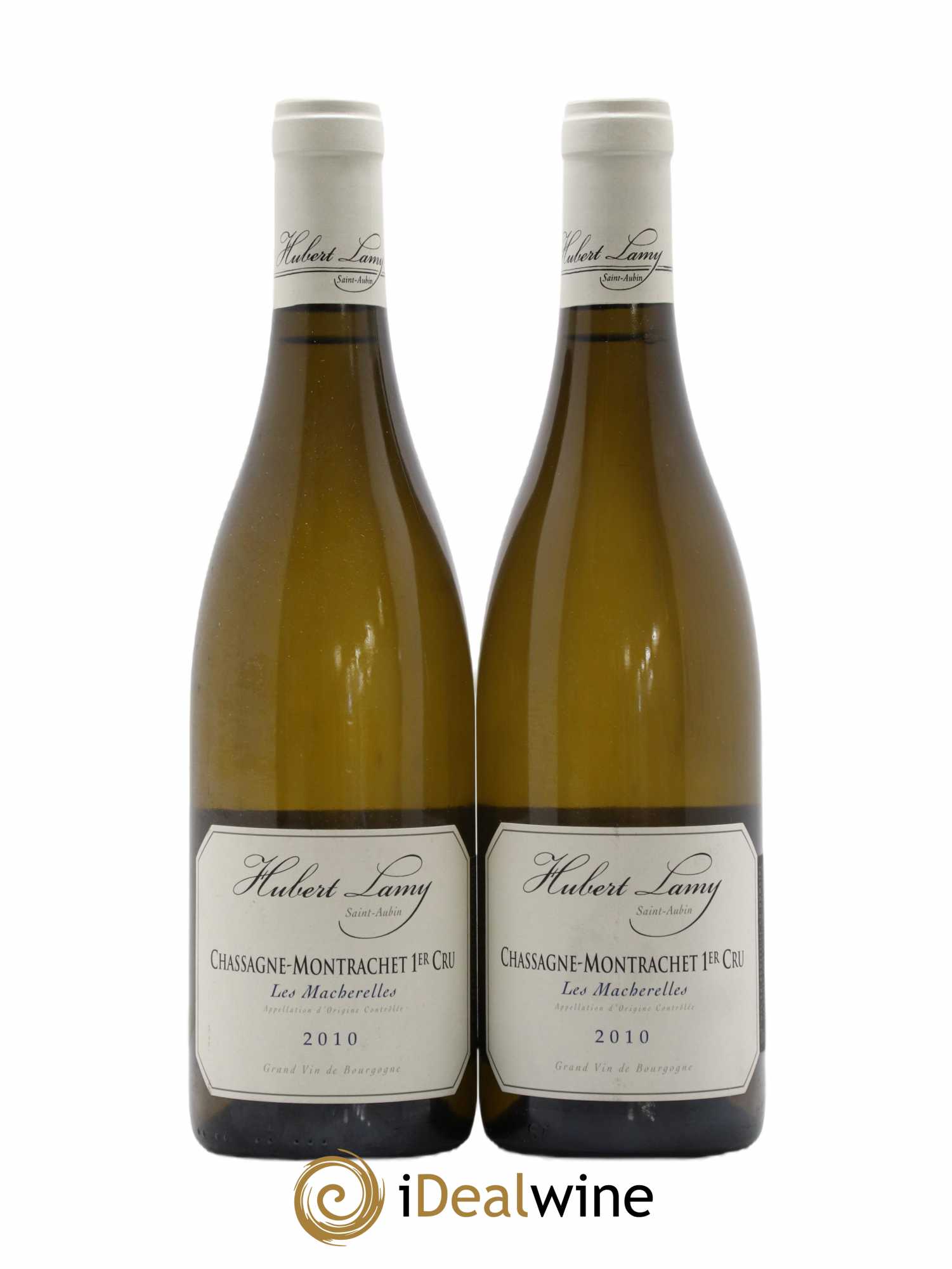 Chassagne-Montrachet 1er Cru Les Macherelles Hubert Lamy 2010 - Lot de 2 bouteilles - 0