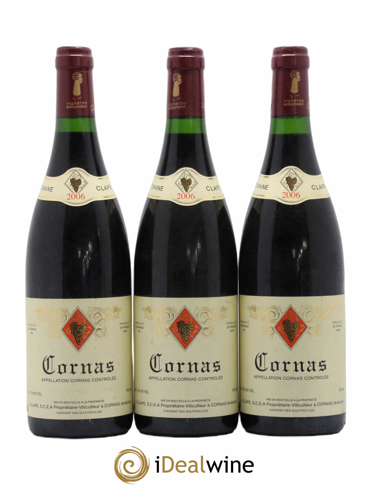 Cornas Auguste Clape 2006 - Lot de 3 bouteilles - 0