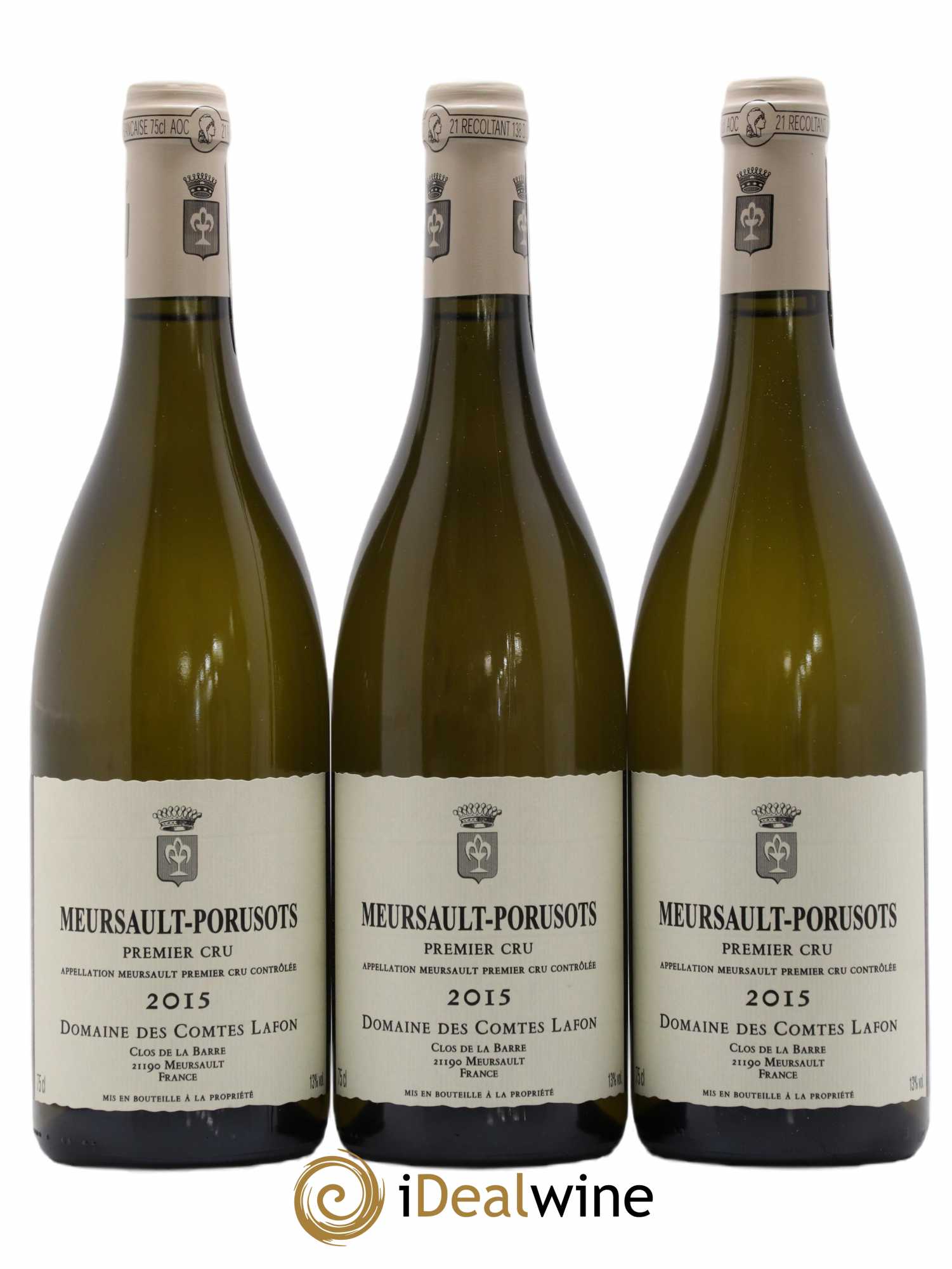 Meursault 1er Cru Porusots Comtes Lafon (Domaine des) 2015 - Lot de 3 bouteilles - 0