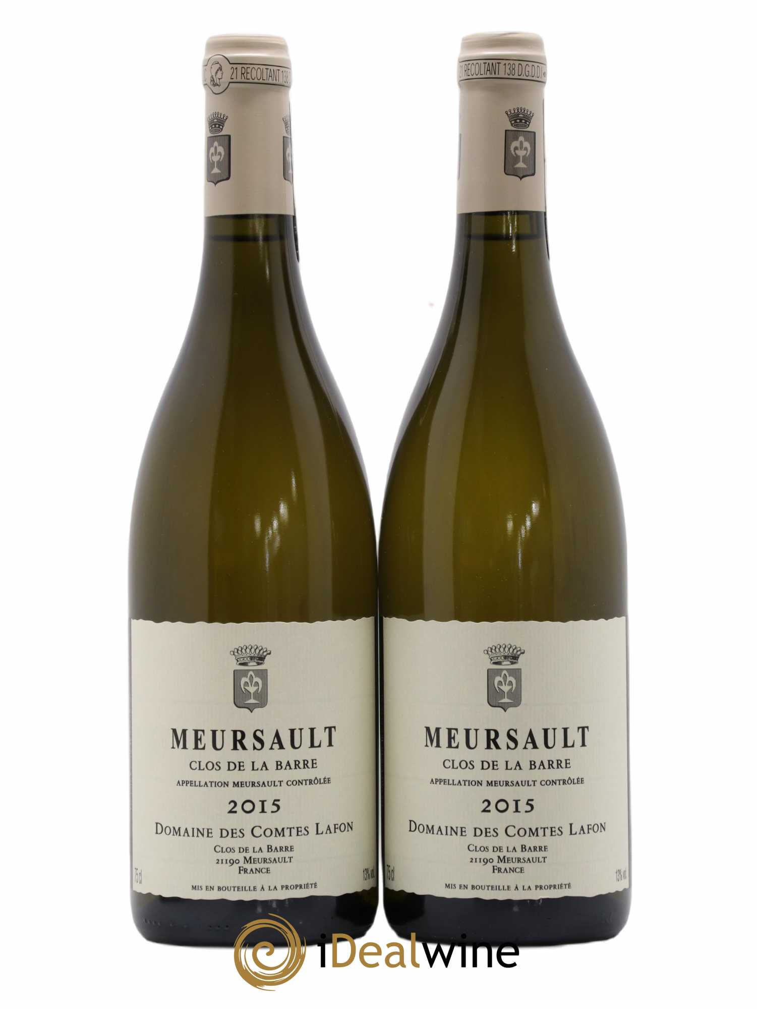 Meursault Clos de la Barre Comtes Lafon (Domaine des) 2015 - Lot de 2 bouteilles - 0