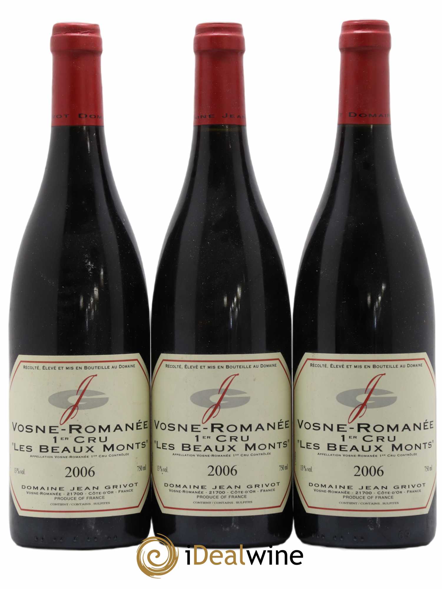 Vosne-Romanée 1er Cru Les Beaux-Monts Jean Grivot 2006 - Lot de 3 bouteilles - 0
