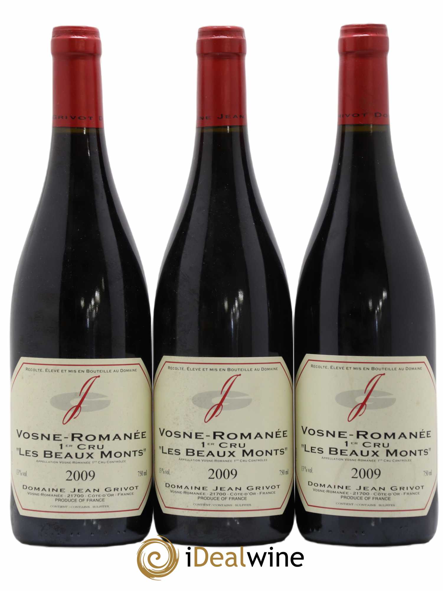 Vosne-Romanée 1er Cru Les Beaux-Monts Jean Grivot 2009 - Lot de 3 bouteilles - 0