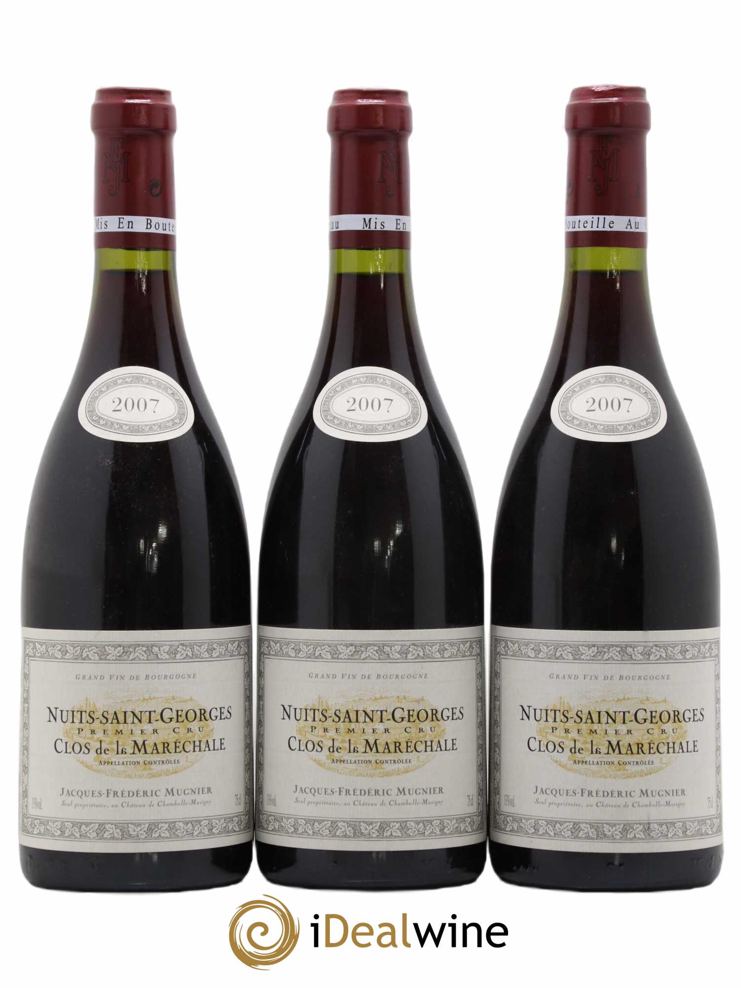 Nuits-Saint-Georges 1er Cru Clos de La Maréchale Jacques-Frédéric Mugnier 2007 - Lot de 3 bouteilles - 0