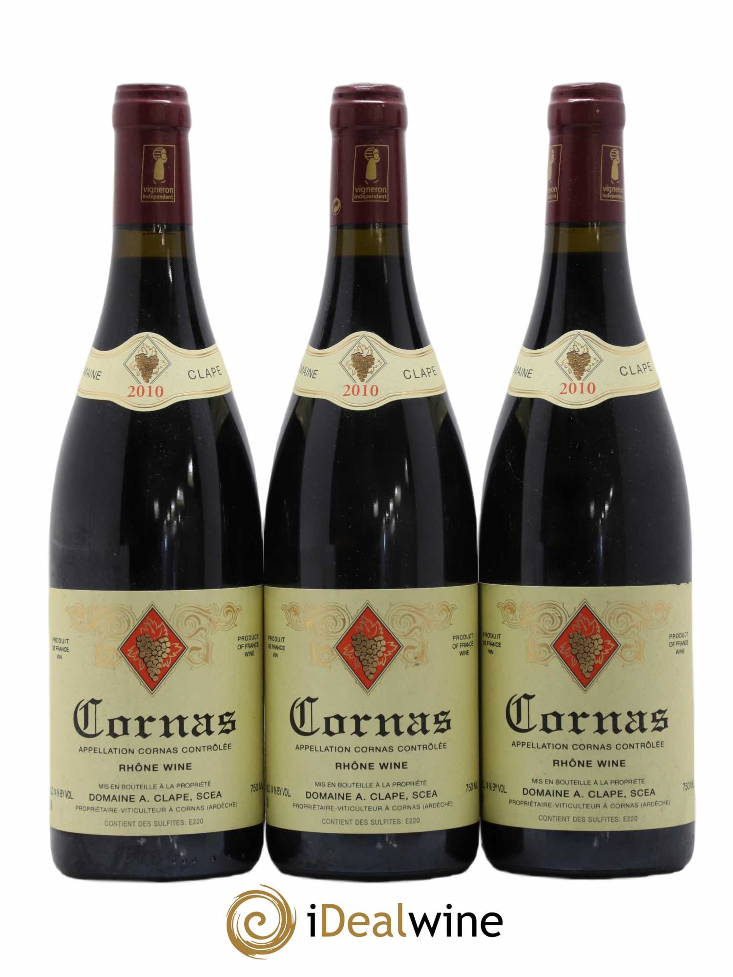 Cornas Auguste Clape 2010 - Lot de 3 bouteilles - 0