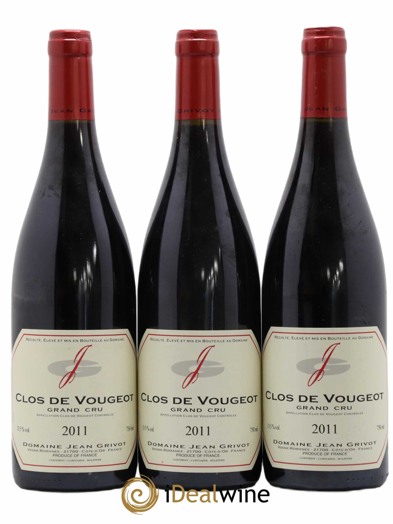 Clos de Vougeot Grand Cru Jean Grivot 2011 - Lot de 3 bouteilles - 0