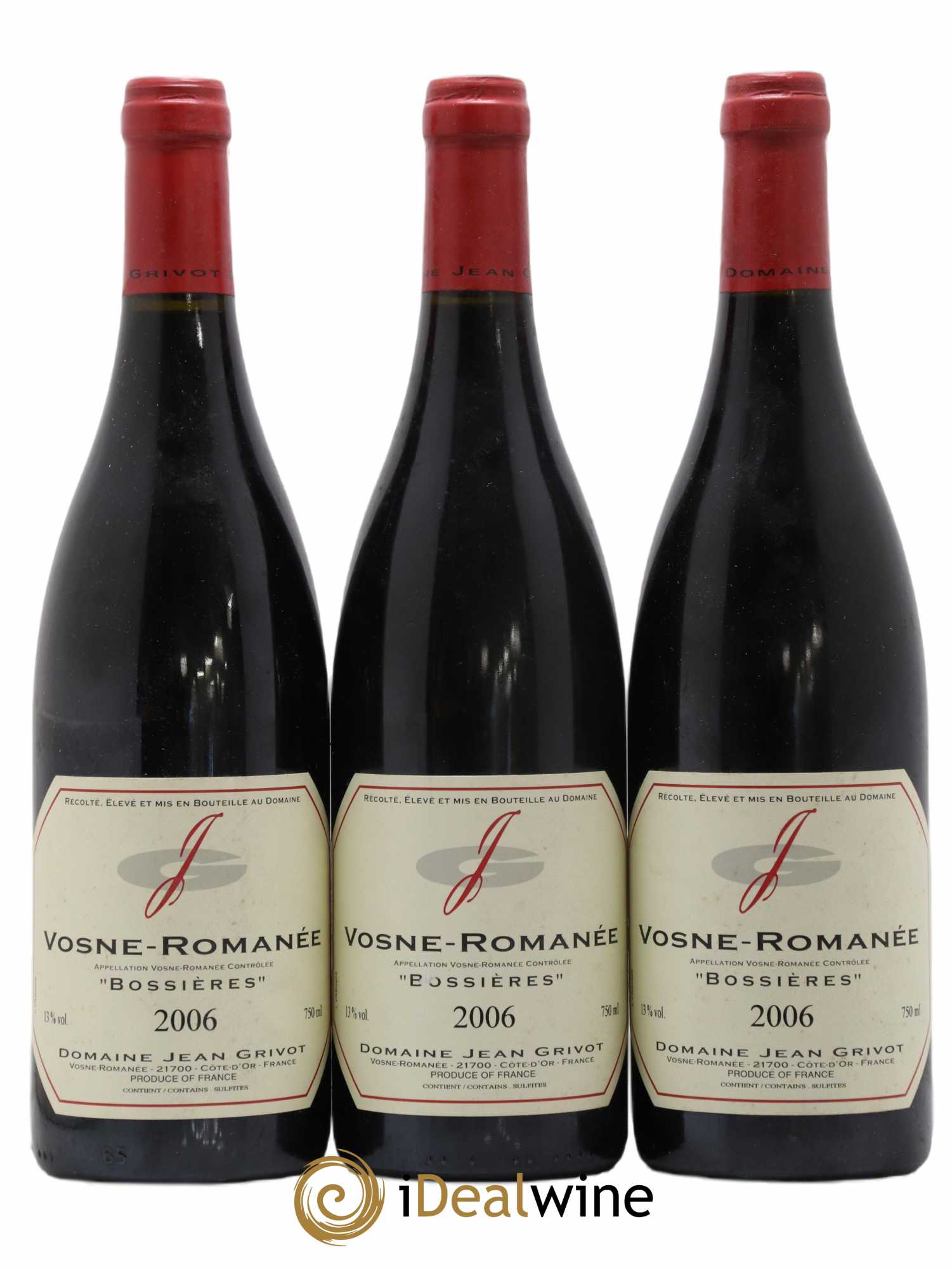 Vosne-Romanée Bossières Jean Grivot 2006 - Lot de 3 bouteilles - 0