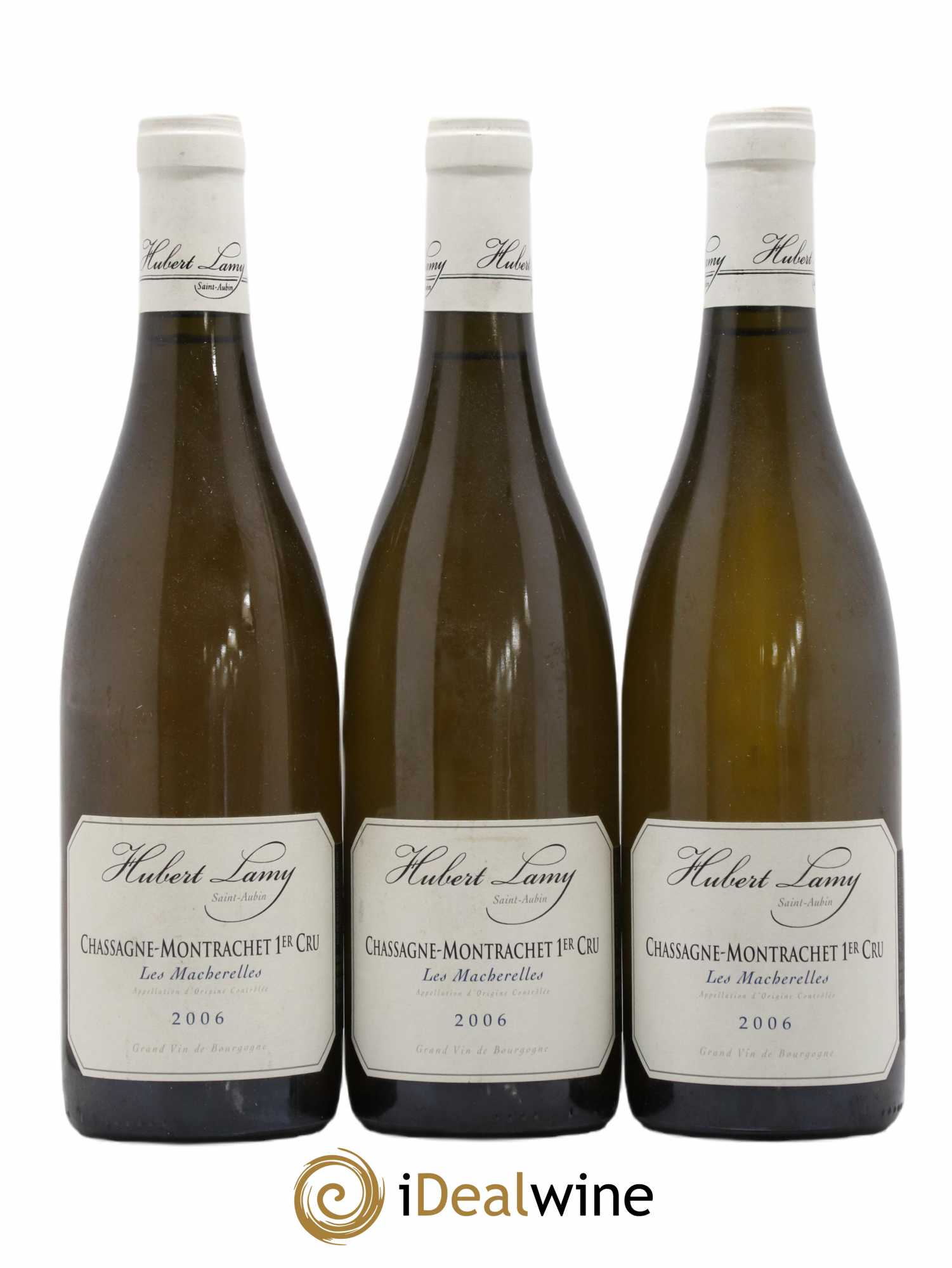 Chassagne-Montrachet 1er Cru Les Macherelles Hubert Lamy 2006 - Lot de 3 bouteilles - 0