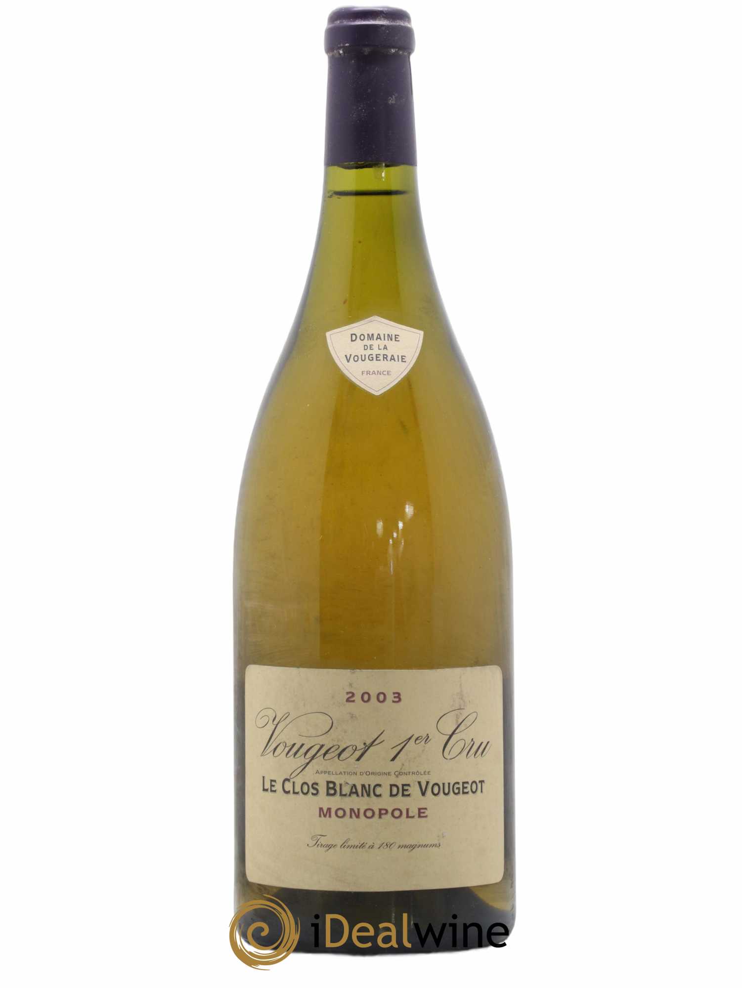 Vougeot 1er Cru Le Clos Blanc de Vougeot La Vougeraie 2003 - Lot de 1 magnum - 0