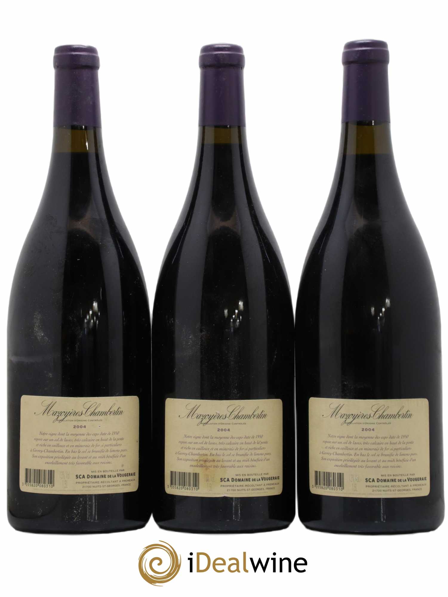 Mazoyères-Chambertin Grand Cru La Vougeraie 2004 - Lot de 3 magnums - 1
