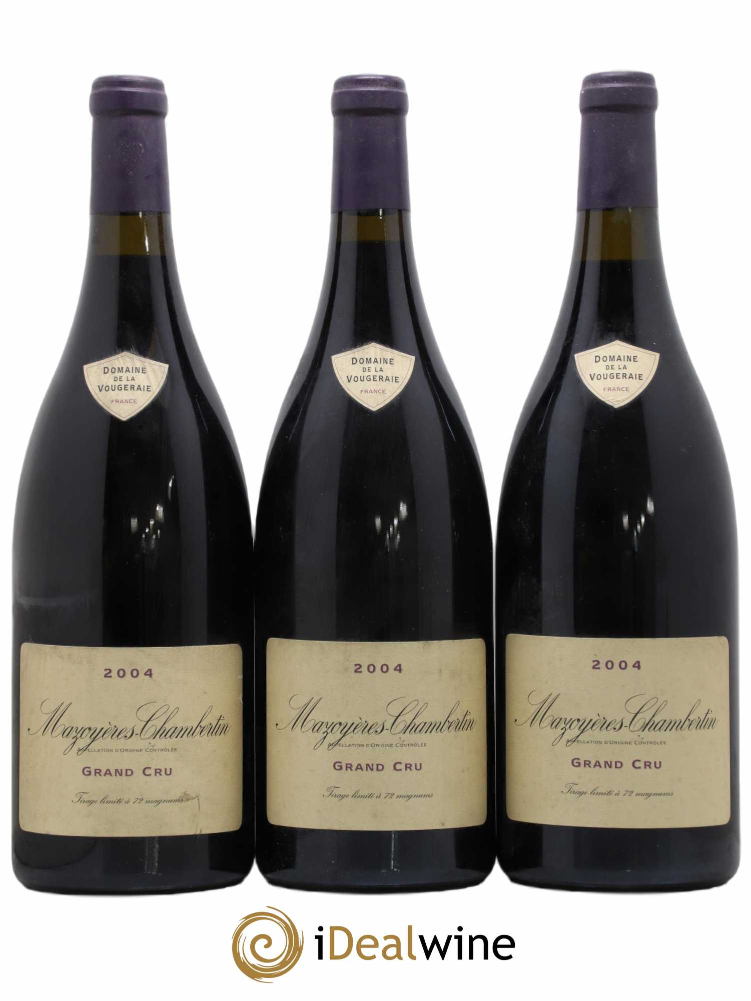 Mazoyères-Chambertin Grand Cru La Vougeraie 2004 - Lot de 3 magnums - 0