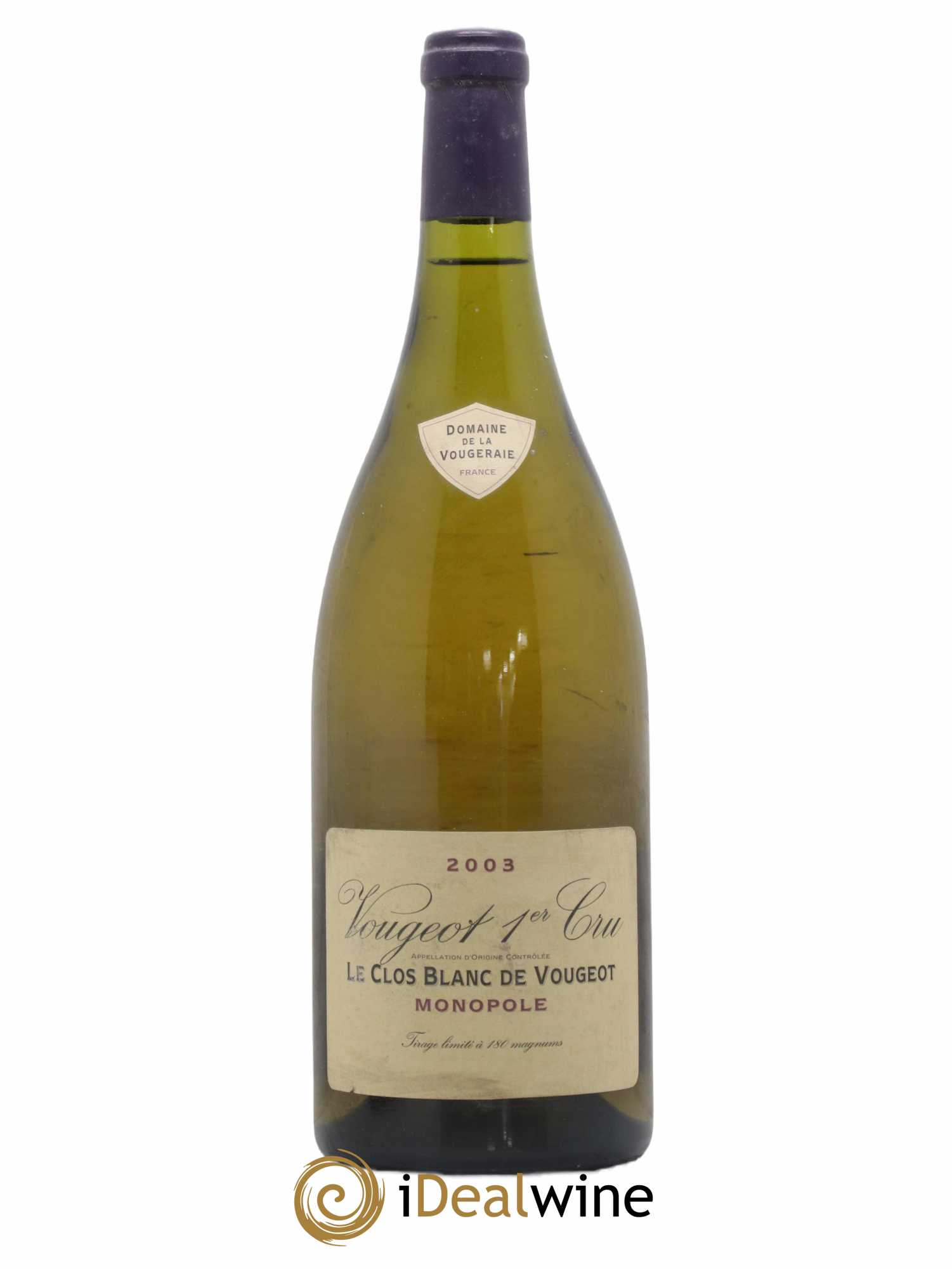 Vougeot 1er Cru Le Clos Blanc de Vougeot La Vougeraie 2003 - Lot de 1 magnum - 0