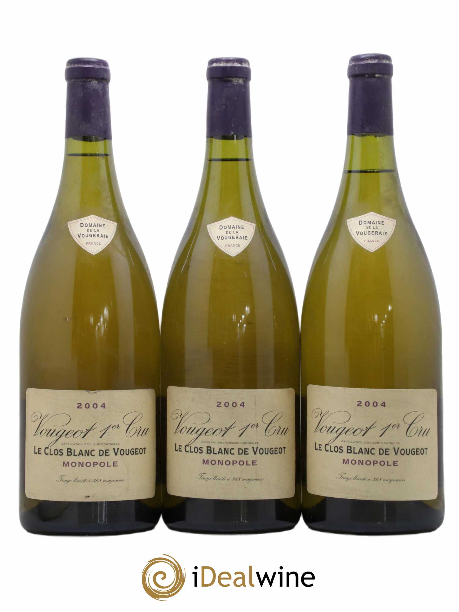 Vougeot 1er Cru Le Clos Blanc de Vougeot La Vougeraie 2004 - Lot de 3 magnums - 0