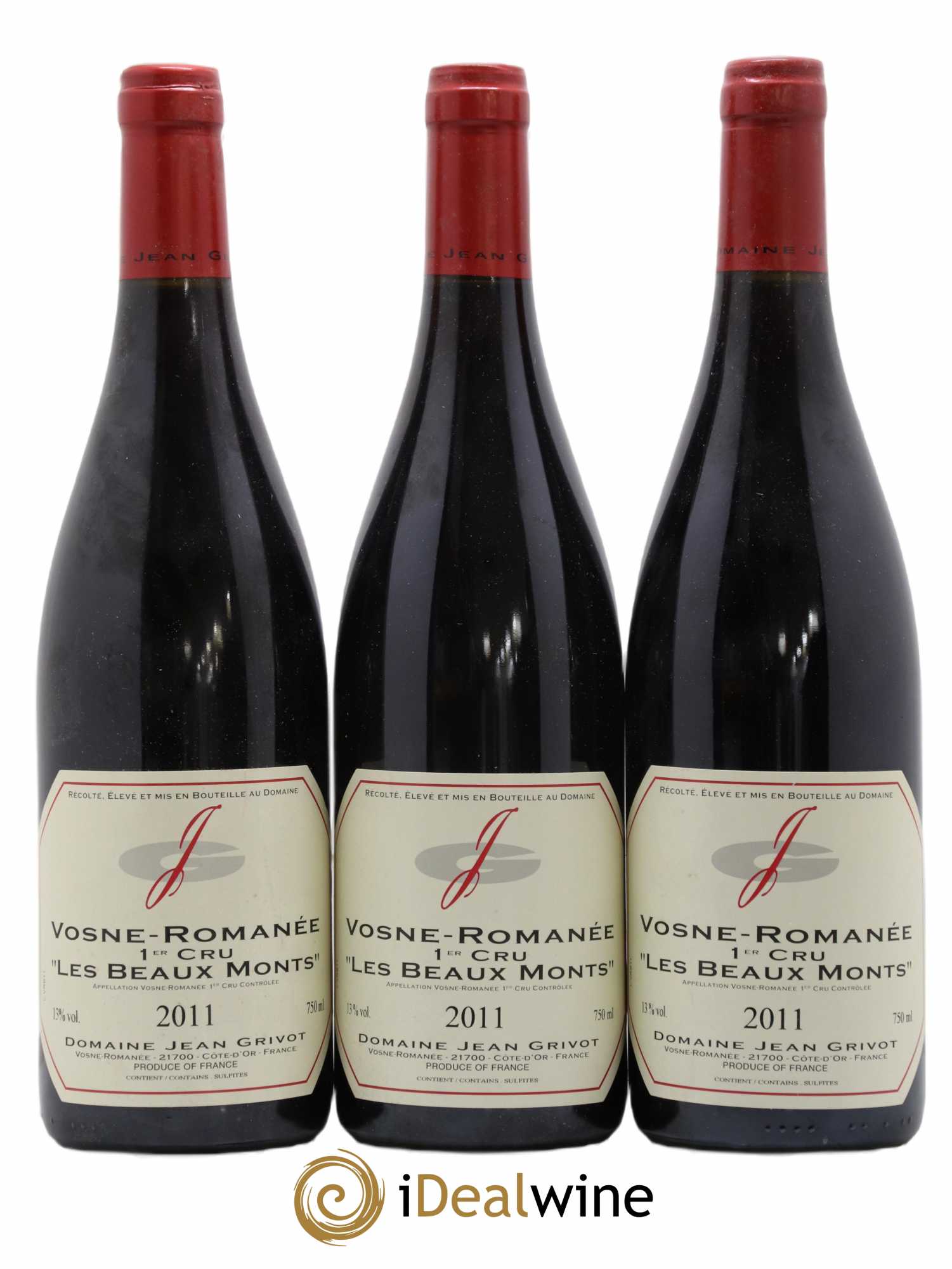 Vosne-Romanée 1er Cru Les Beaux-Monts Jean Grivot 2011 - Lot de 3 bouteilles - 0