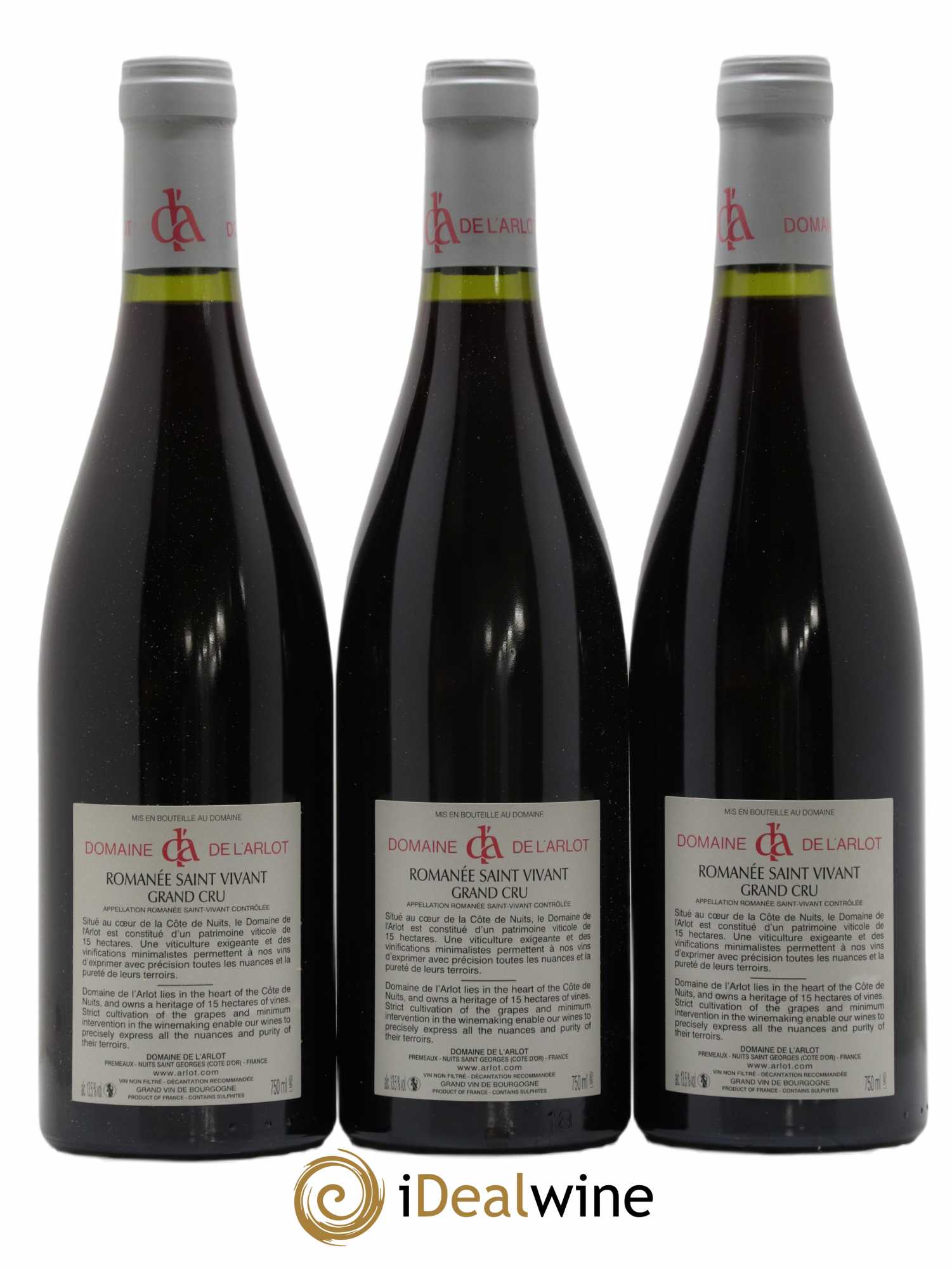 Romanée-Saint-Vivant Grand Cru Domaine de l'Arlot 2013 - Lot de 3 bouteilles - 1