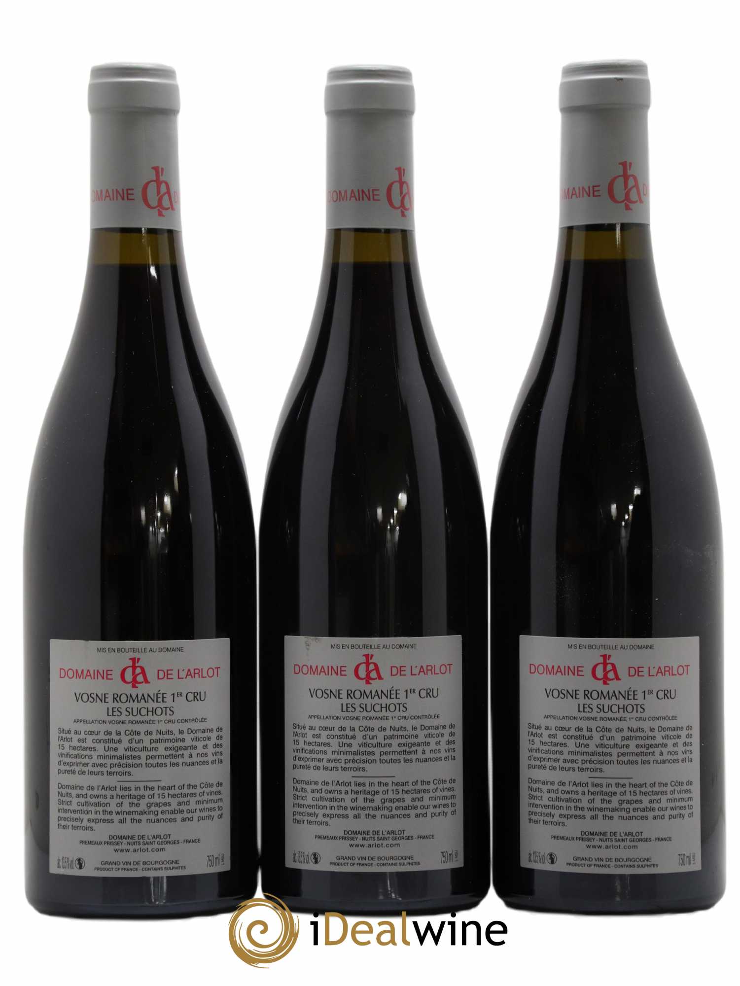 Vosne-Romanée 1er Cru Les Suchots Domaine de l'Arlot 2015 - Lot de 3 bouteilles - 1