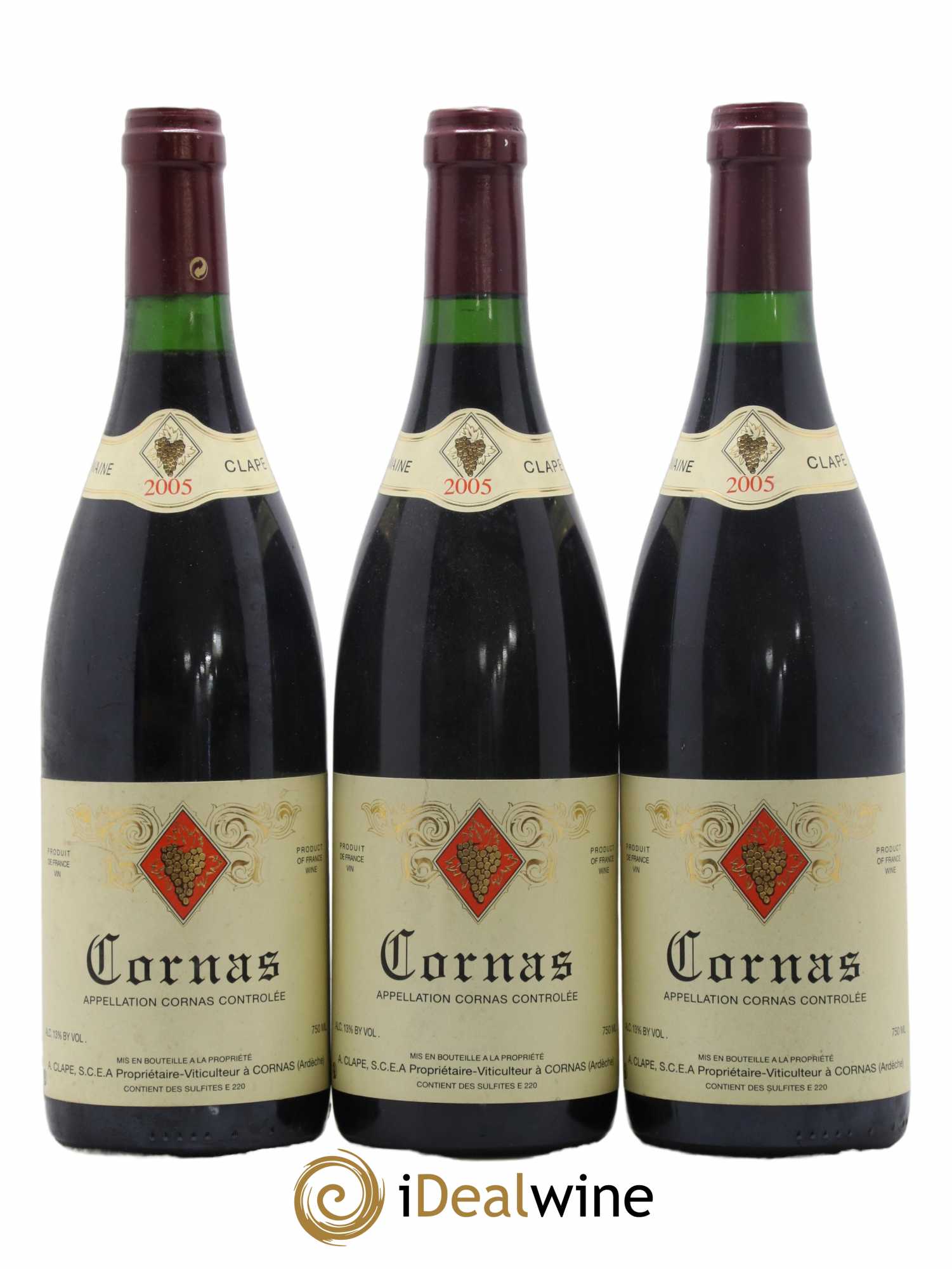 Cornas Auguste Clape 2005 - Lot de 3 bouteilles - 0