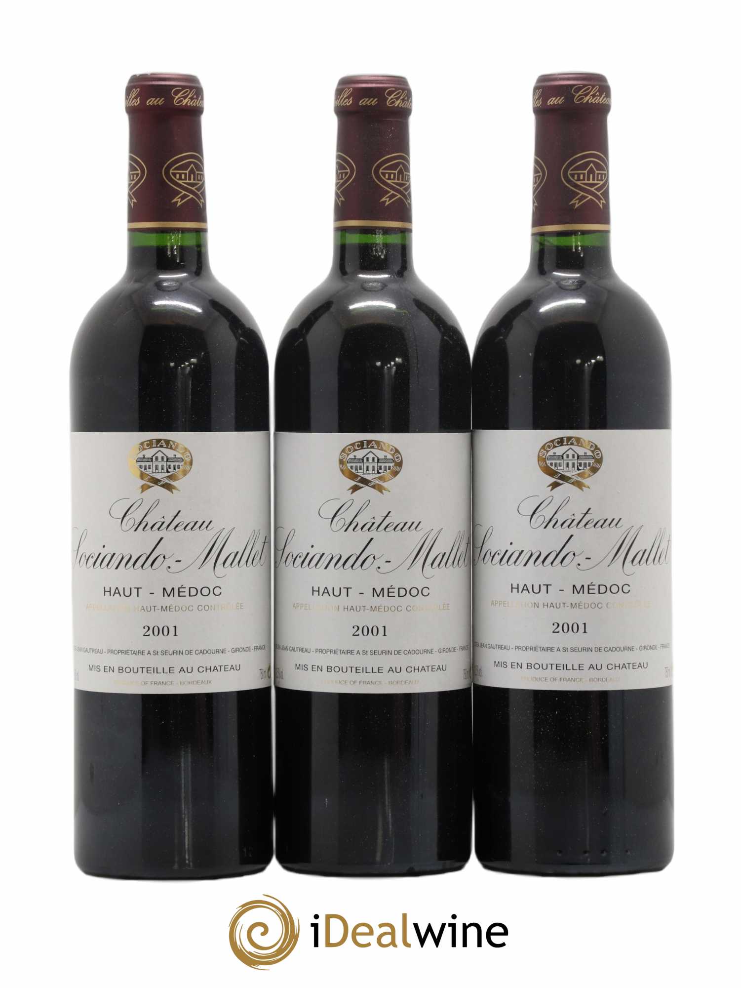 Château Sociando Mallet 2001 - Lot de 6 bouteilles - 2