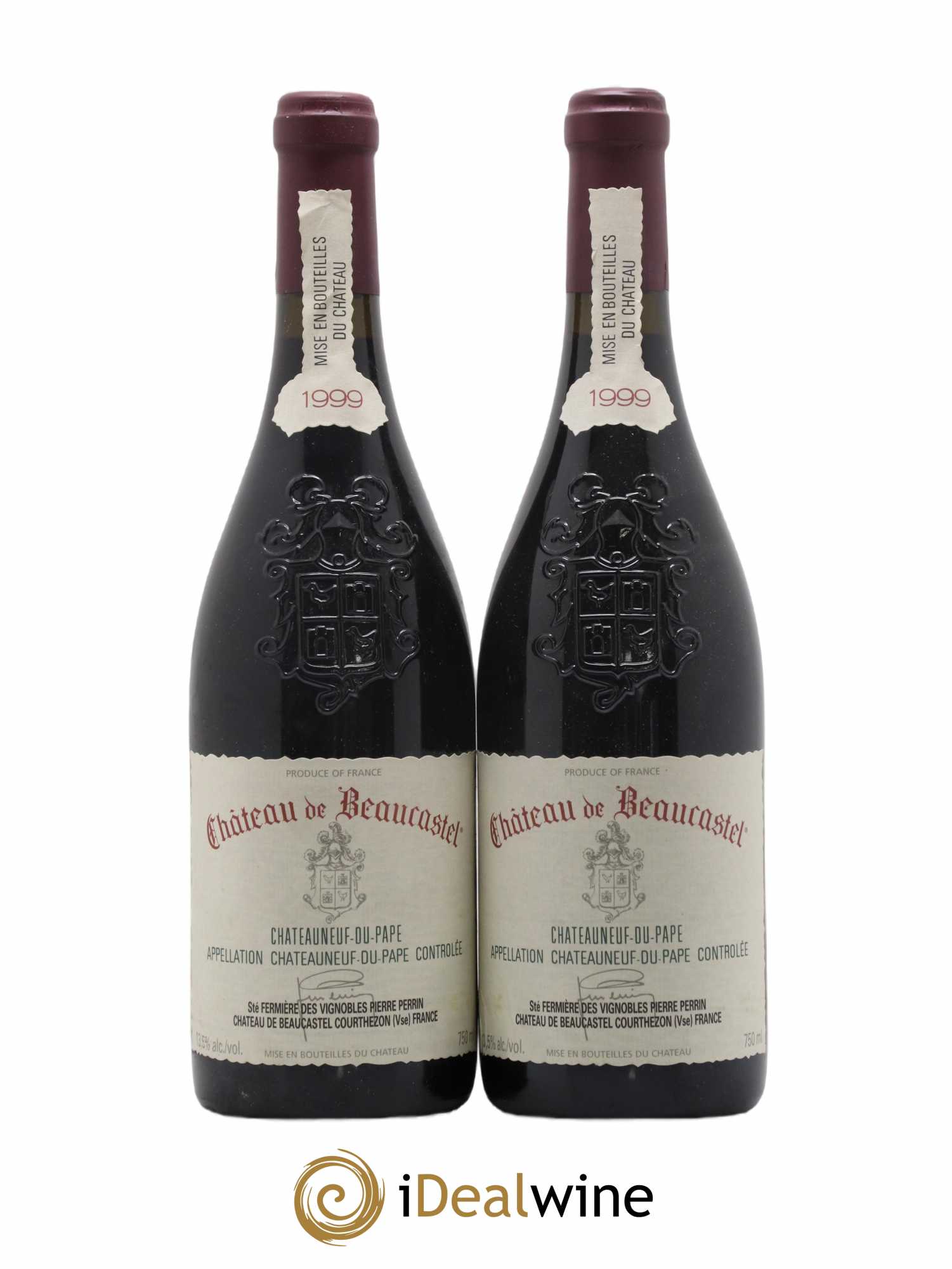 Châteauneuf-du-Pape Château de Beaucastel Famille Perrin 1999 - Lot de 2 bouteilles - 0