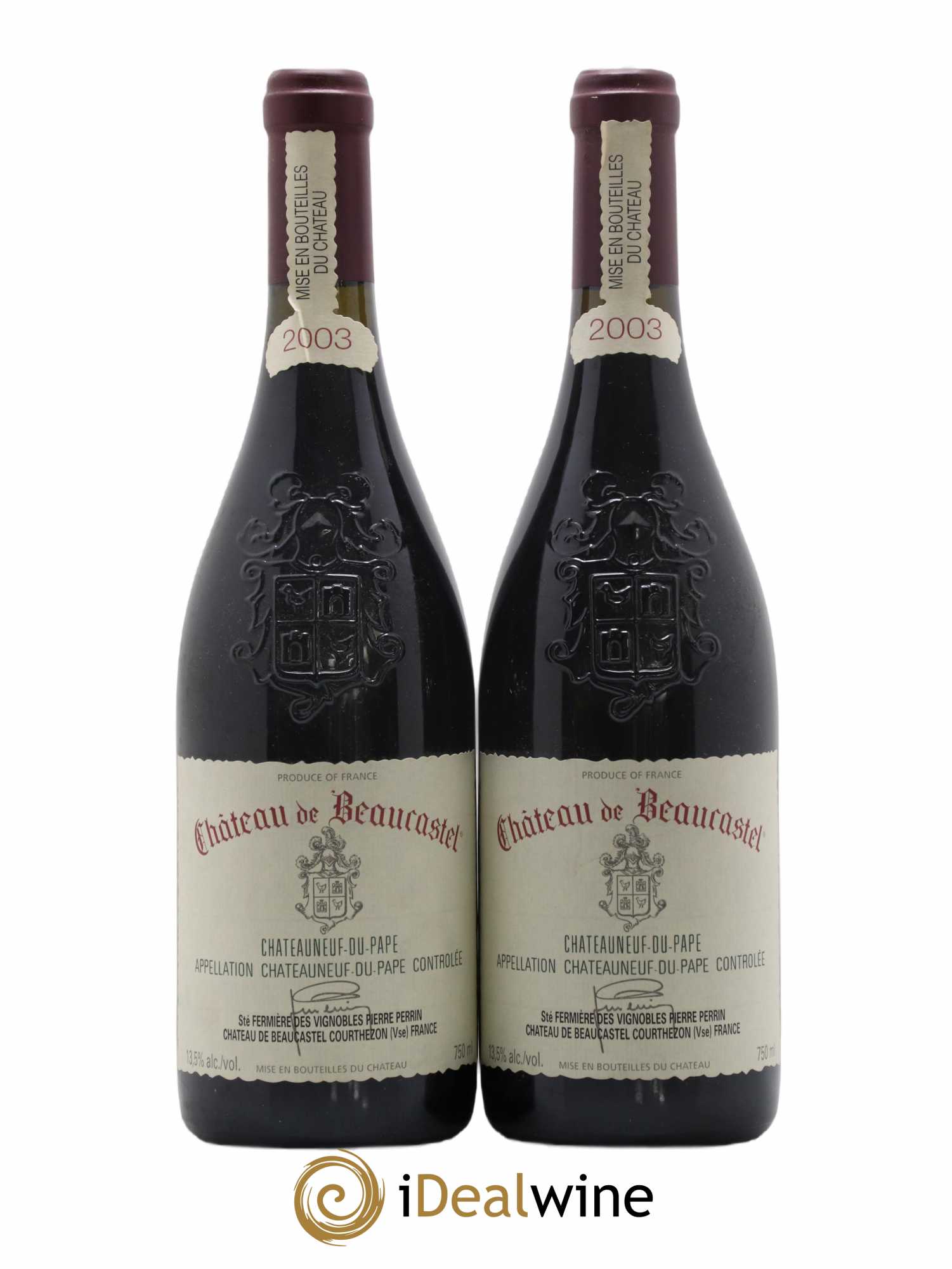 Châteauneuf-du-Pape Château de Beaucastel Famille Perrin 2003 - Lot de 2 bouteilles - 0