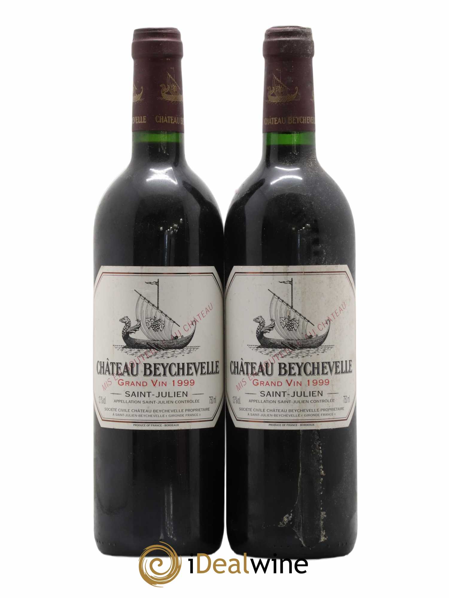 Château Beychevelle 4ème Grand Cru Classé 1999 - Lot de 2 bouteilles - 0