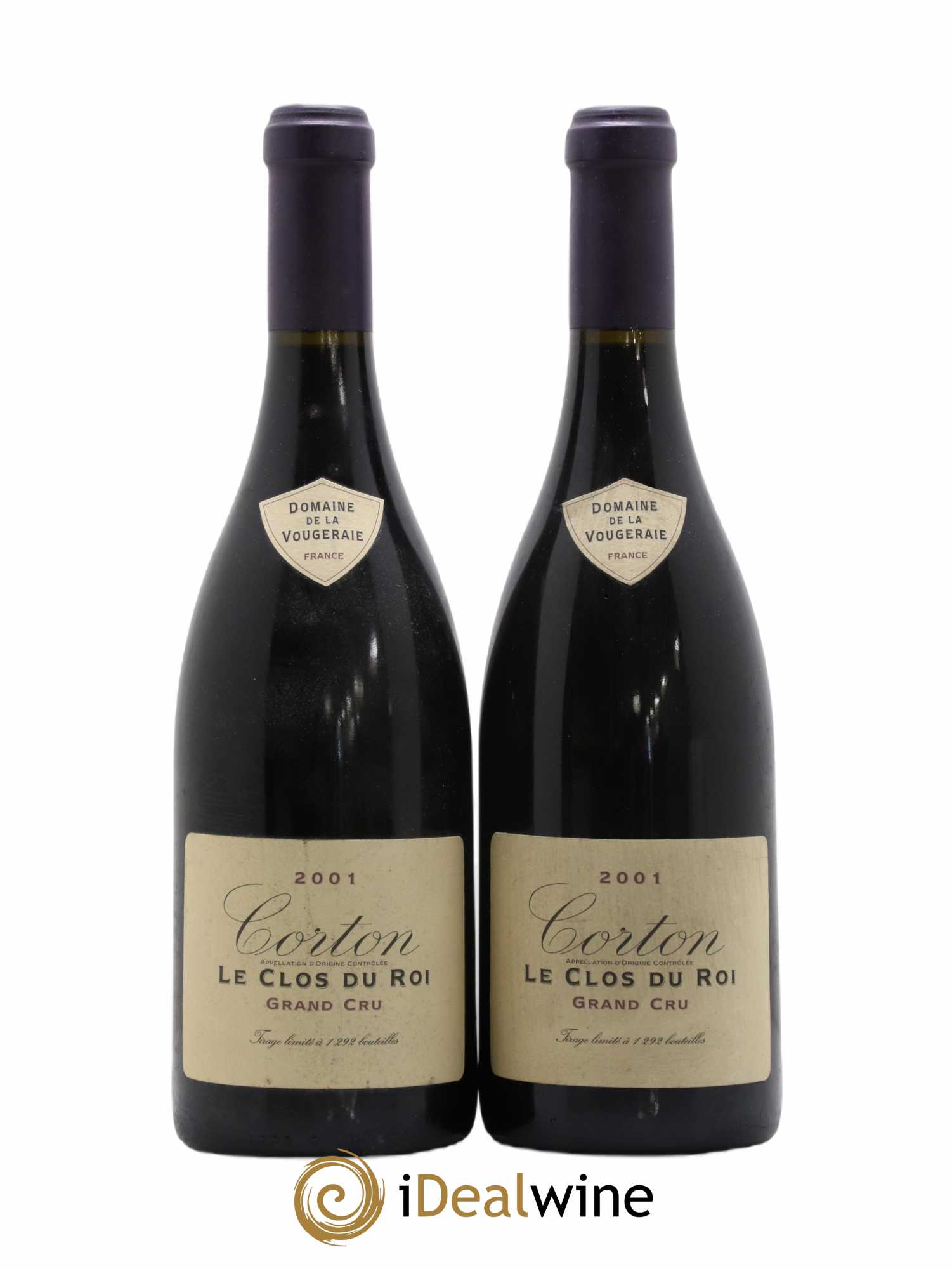 Corton Grand Cru Le Clos du Roi La Vougeraie 2001 - Posten von 2 Flaschen - 0