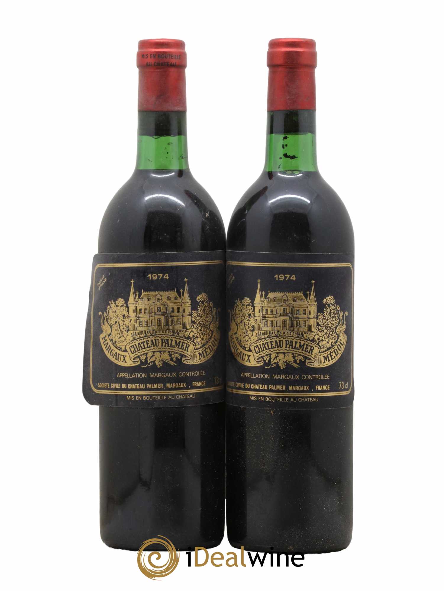 Château Palmer 3ème Grand Cru Classé 1974 - Lot de 2 bouteilles - 0