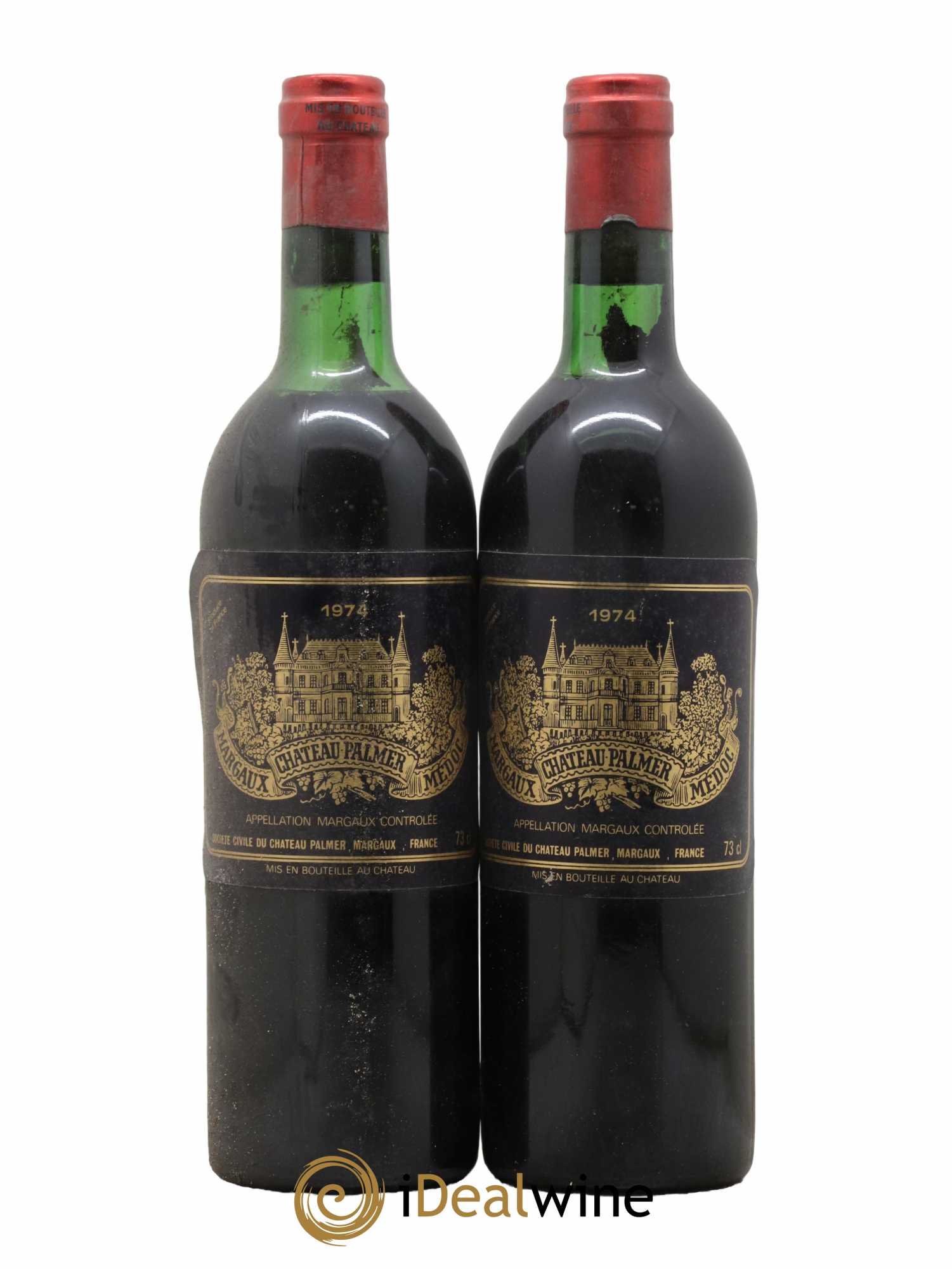 Château Palmer 3ème Grand Cru Classé 1974 - Lot de 2 bouteilles - 0