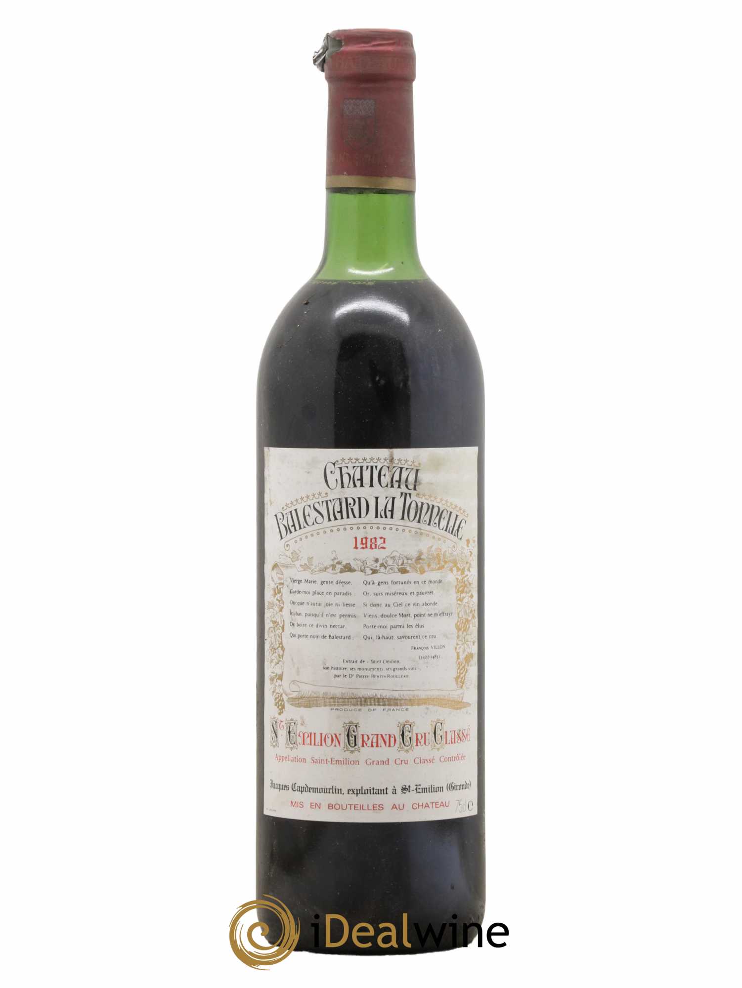 Château Balestard la Tonnelle Grand Cru Classé 1982 - Lot de 1 bouteille - 0