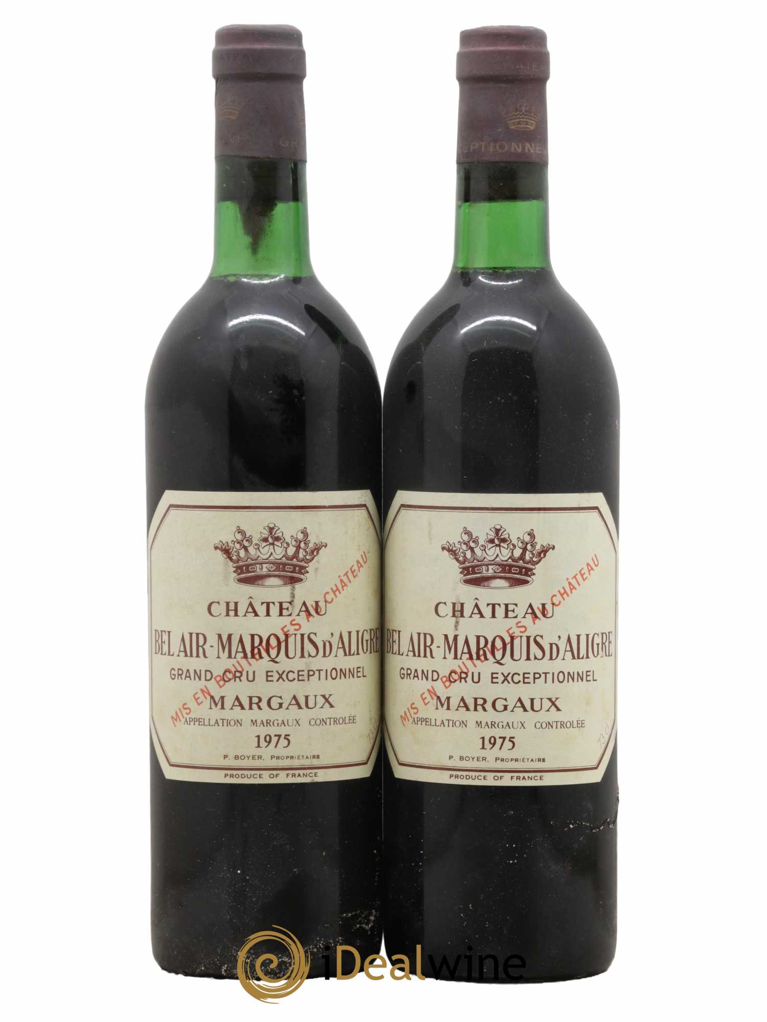 Château Bel Air Marquis d'Aligre 1975 - Lot de 2 bouteilles - 0