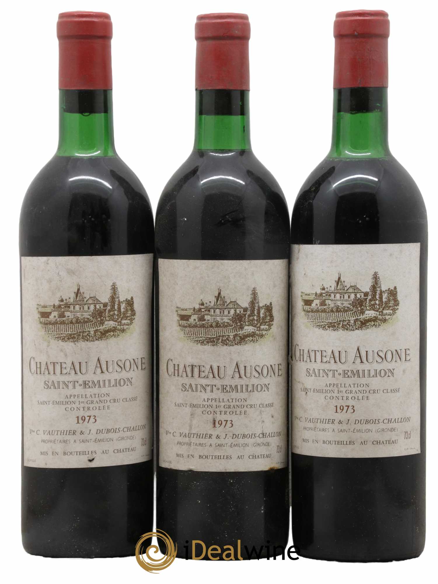 Château Ausone 1er Grand Cru Classé A 1973 - Lot de 3 bouteilles - 0