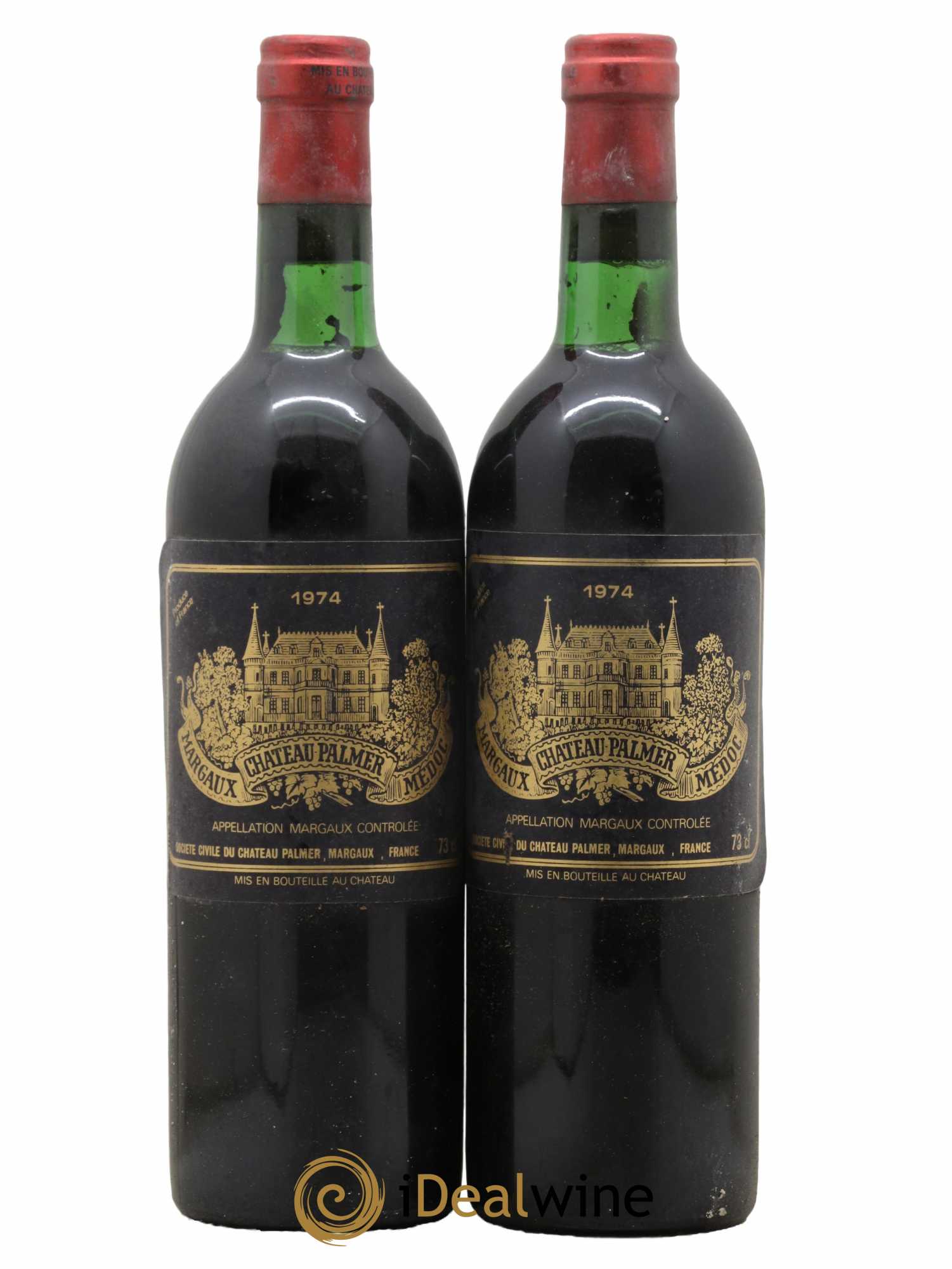 Château Palmer 3ème Grand Cru Classé 1974 - Lot de 2 bouteilles - 0